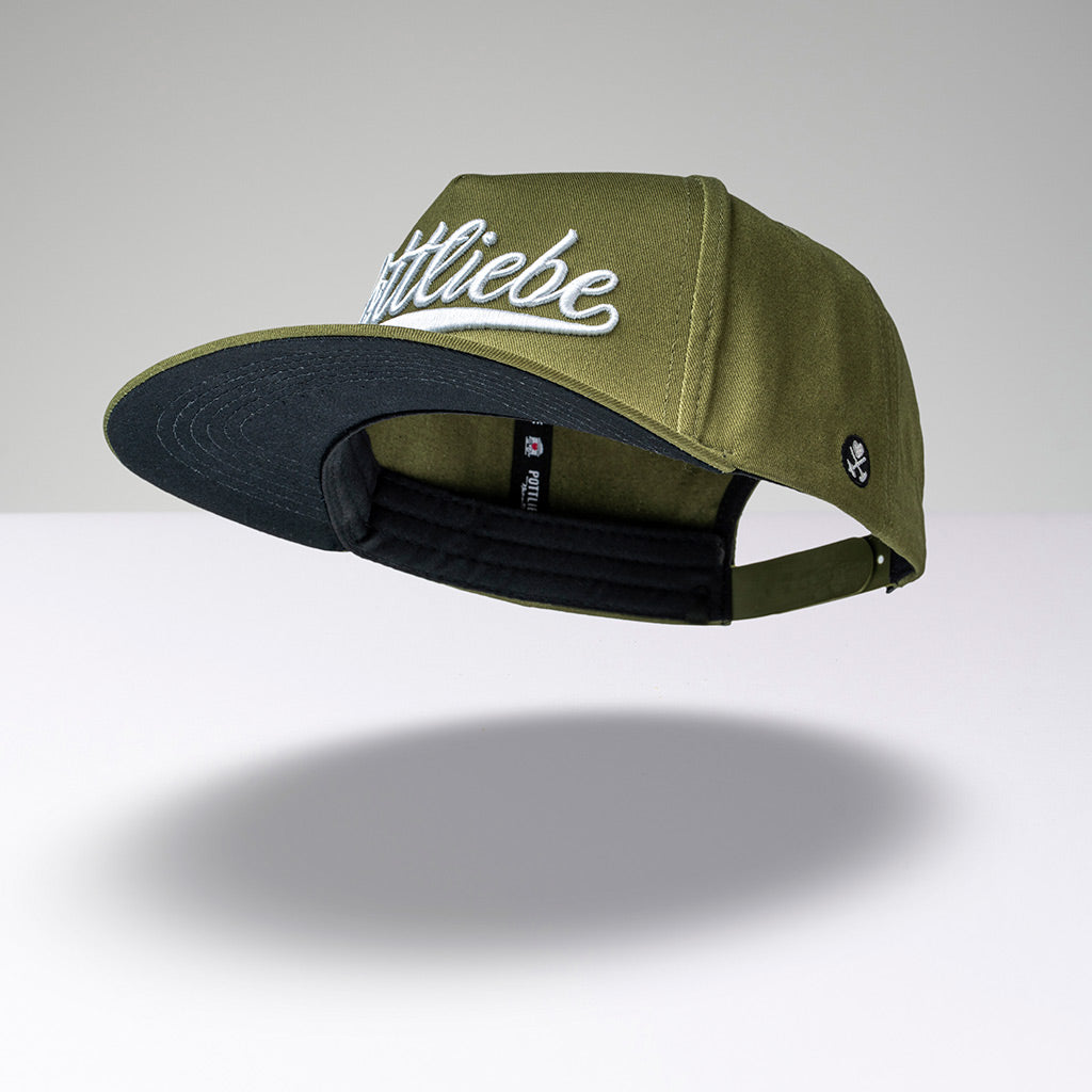 POTTLIEBE Snapback - Oliv Weiß
