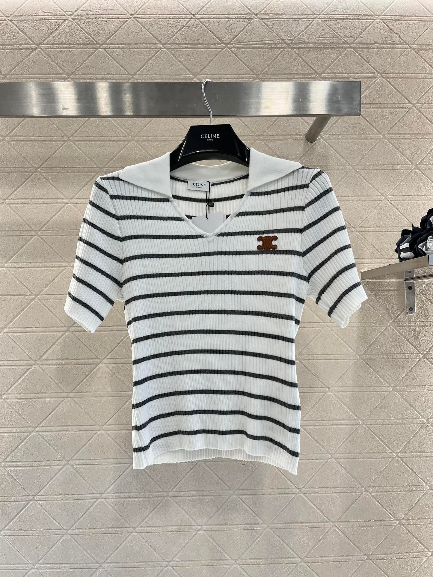 Gestreiftes Stricktop