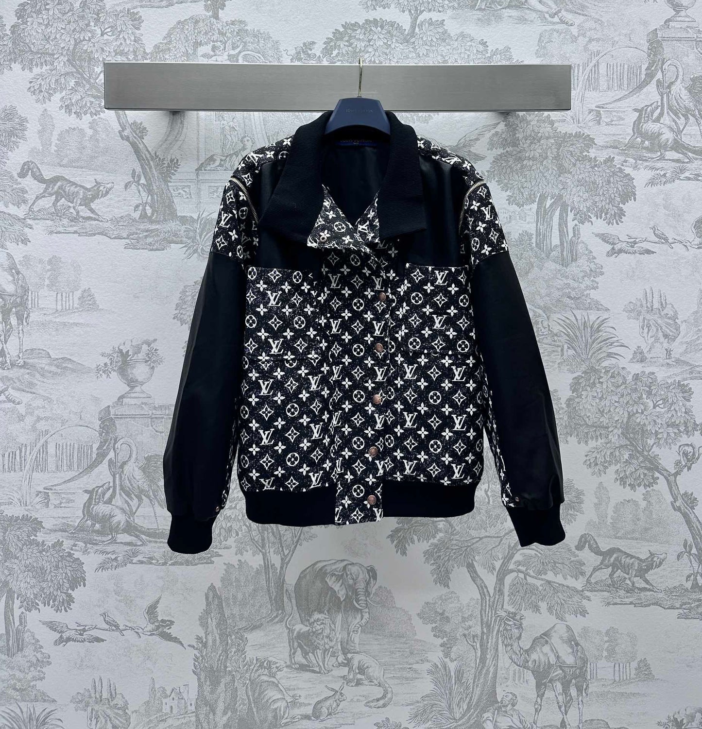 Veste en cuir bidirectionnelle