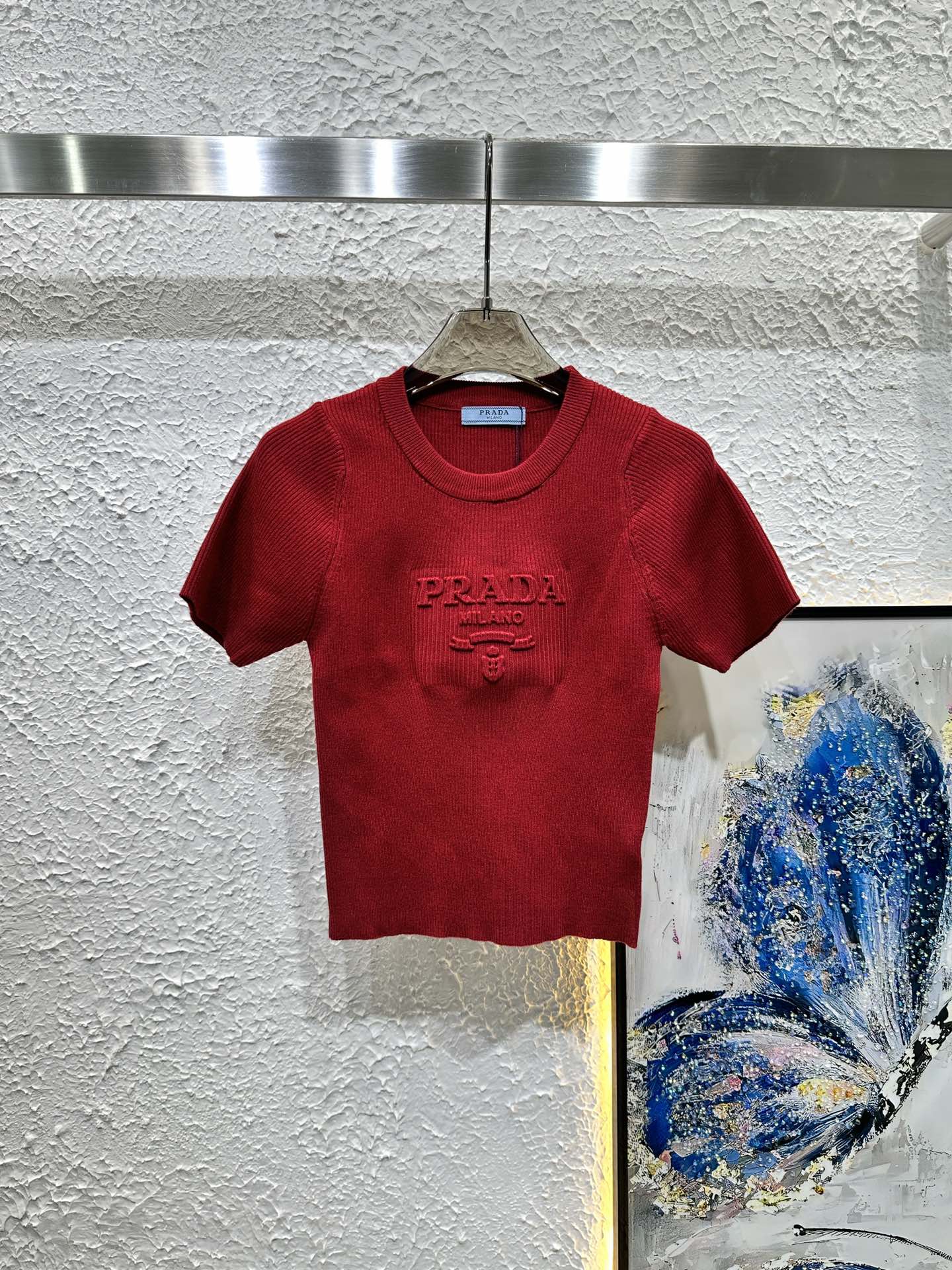 Manches courtes tricotées imprimées en acier tridimensionnel