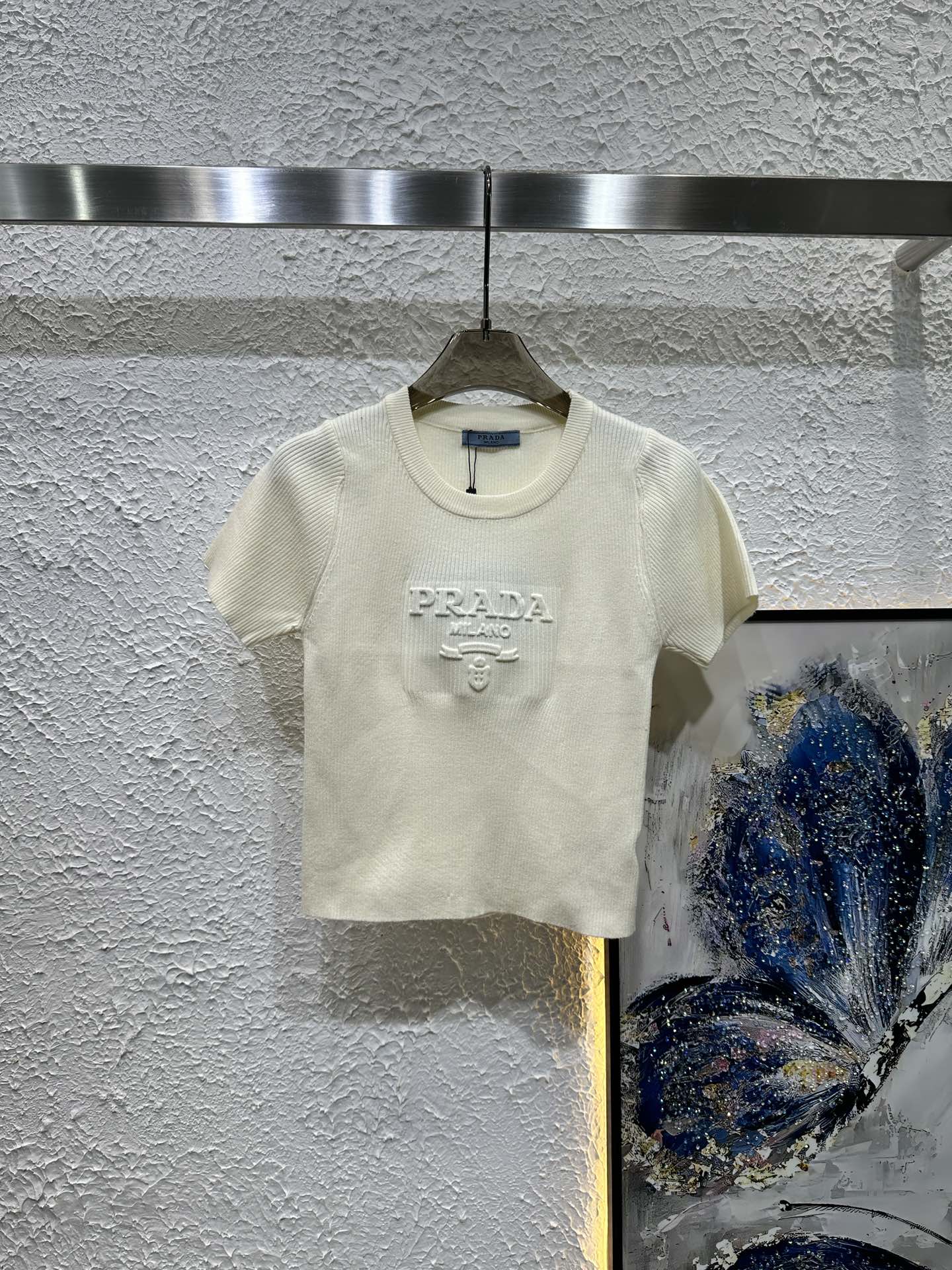 Manches courtes tricotées imprimées en acier tridimensionnel