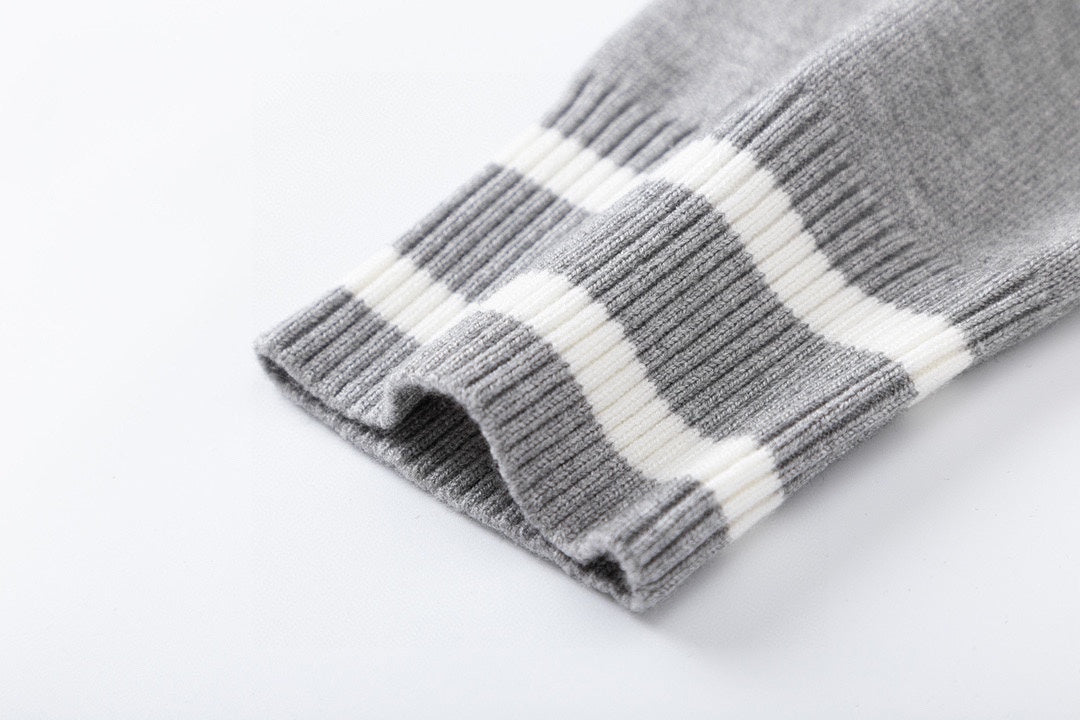 Rundhals-Strickpullover Langarmpullover