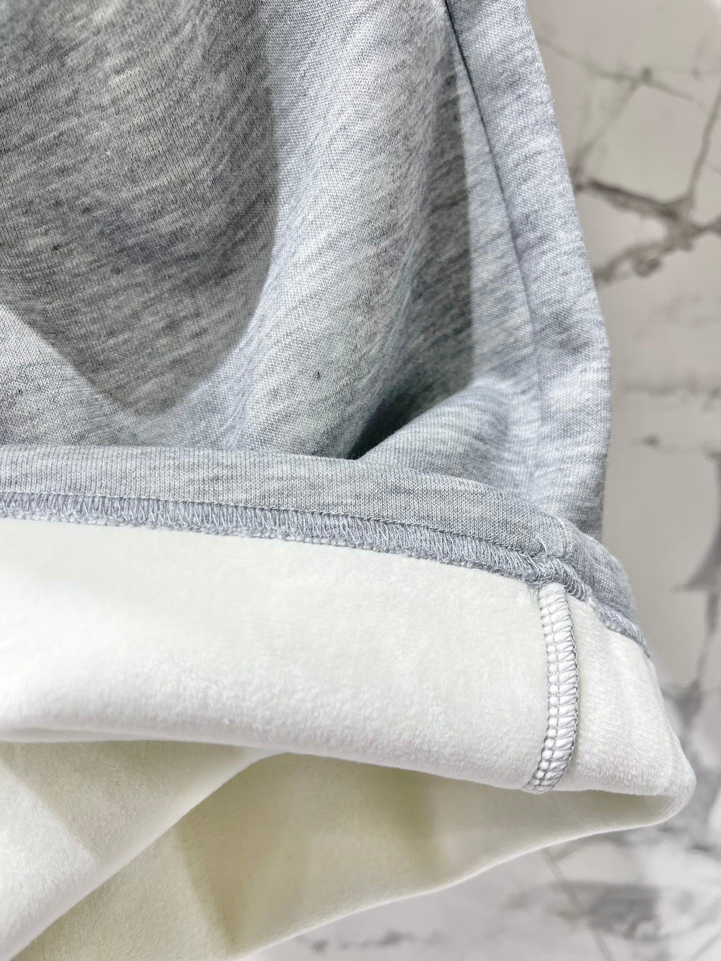 Pantalon de survêtement en peluche à taille serrée et jambe droite