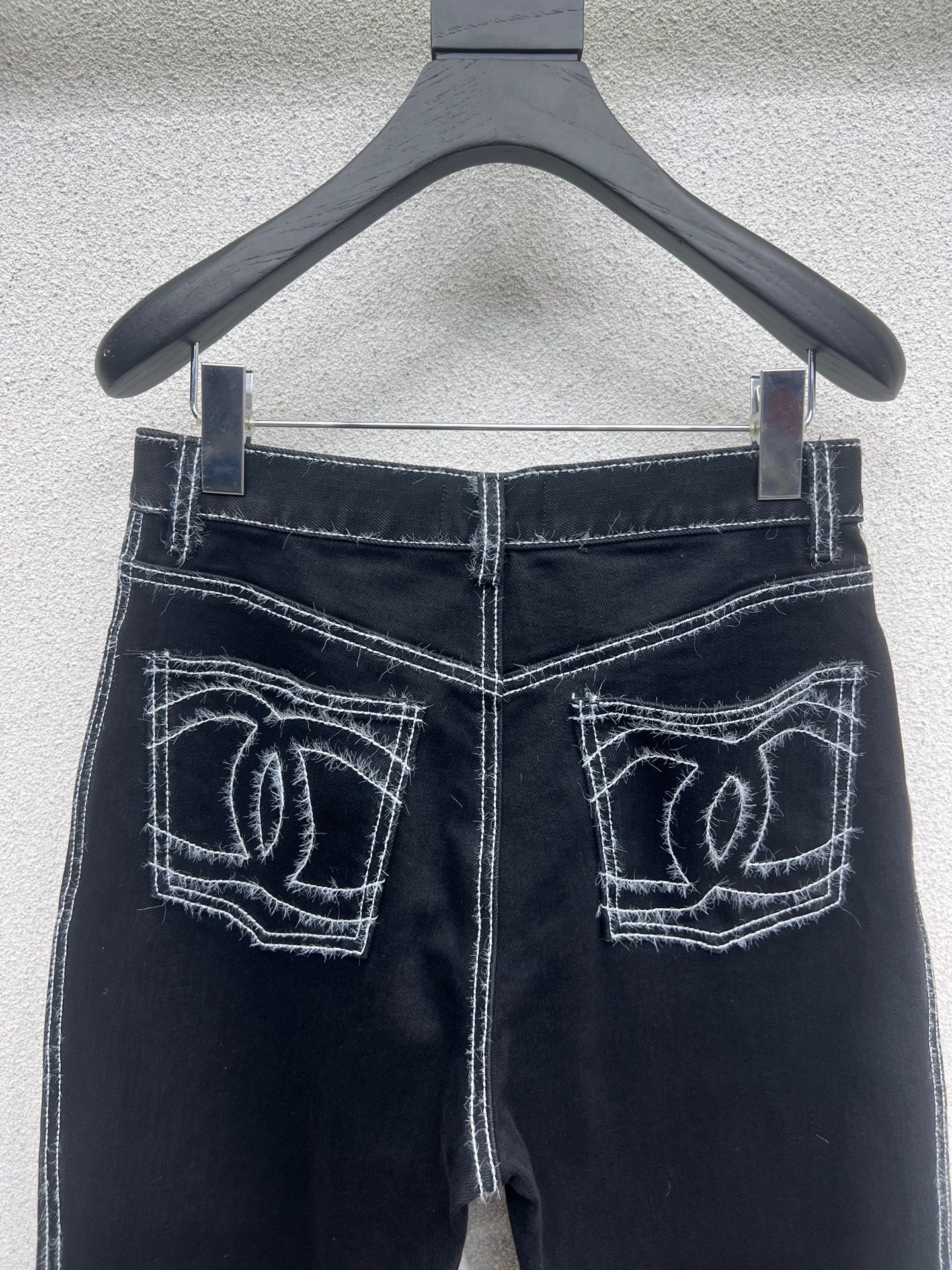 pantalon en denim droit épais de la série style ski