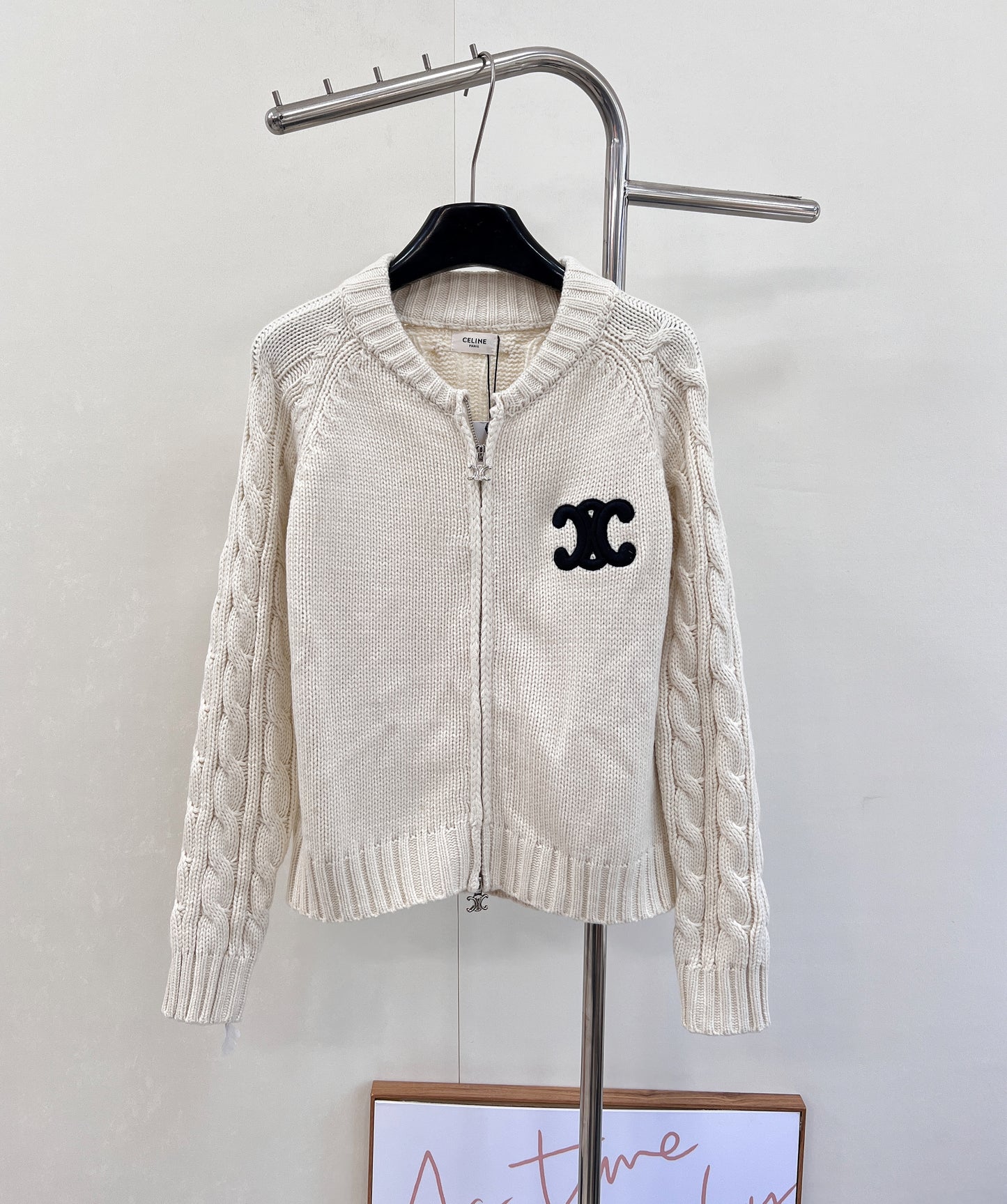 Cardigan en cachemire avec bouton cartable