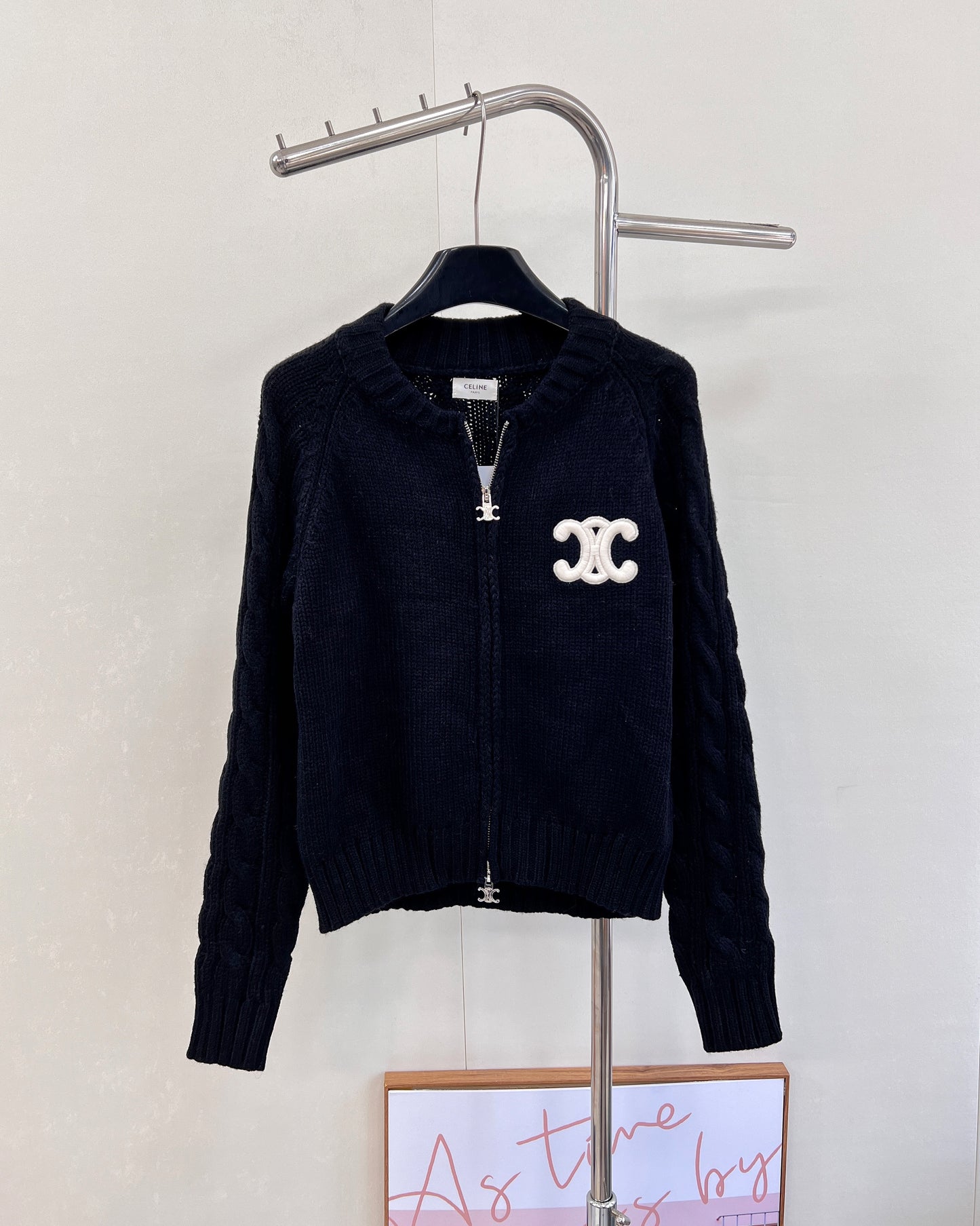 Cardigan en cachemire avec bouton cartable