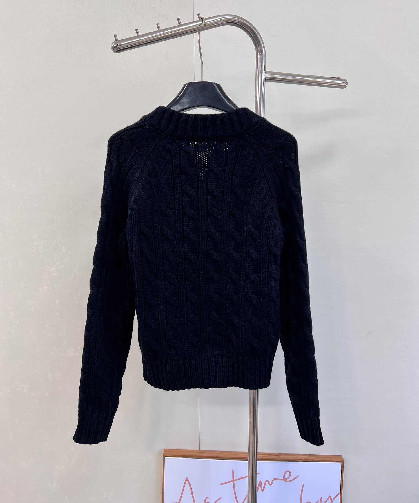 Cardigan en cachemire avec bouton cartable