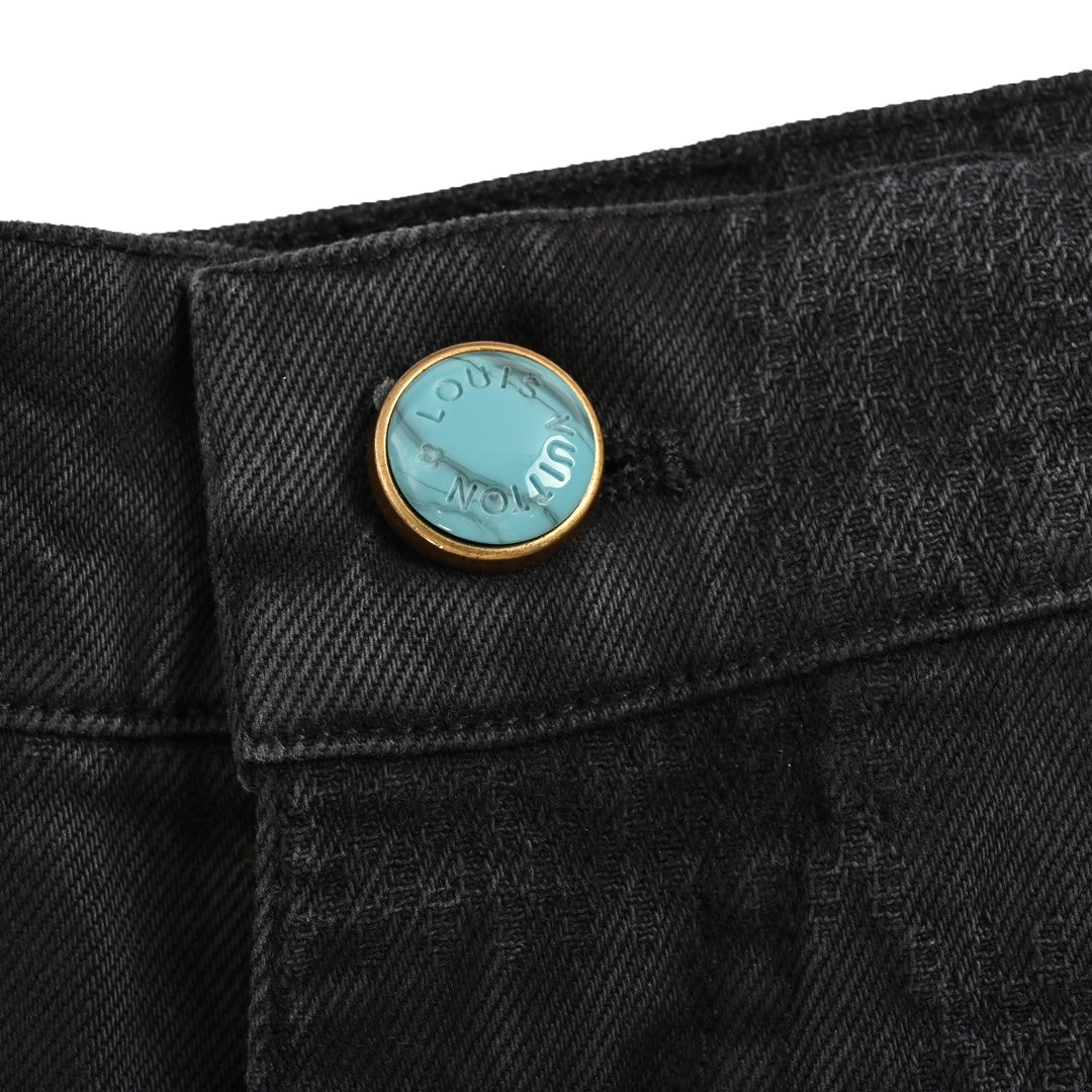 Jean de travail foncé à motif tessellé 24Fw