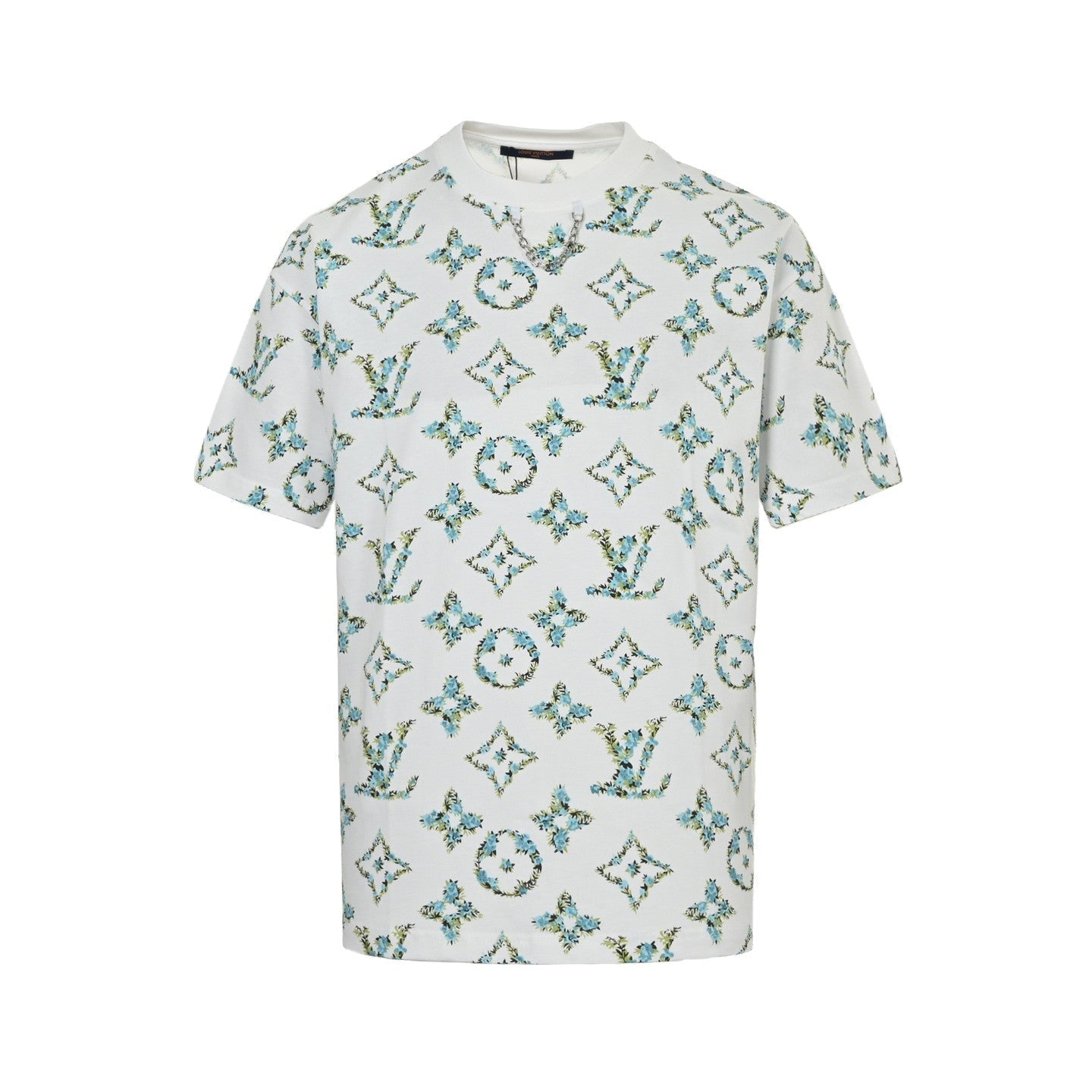 Oversize-T-Shirt mit botanischem Monogramm-Print