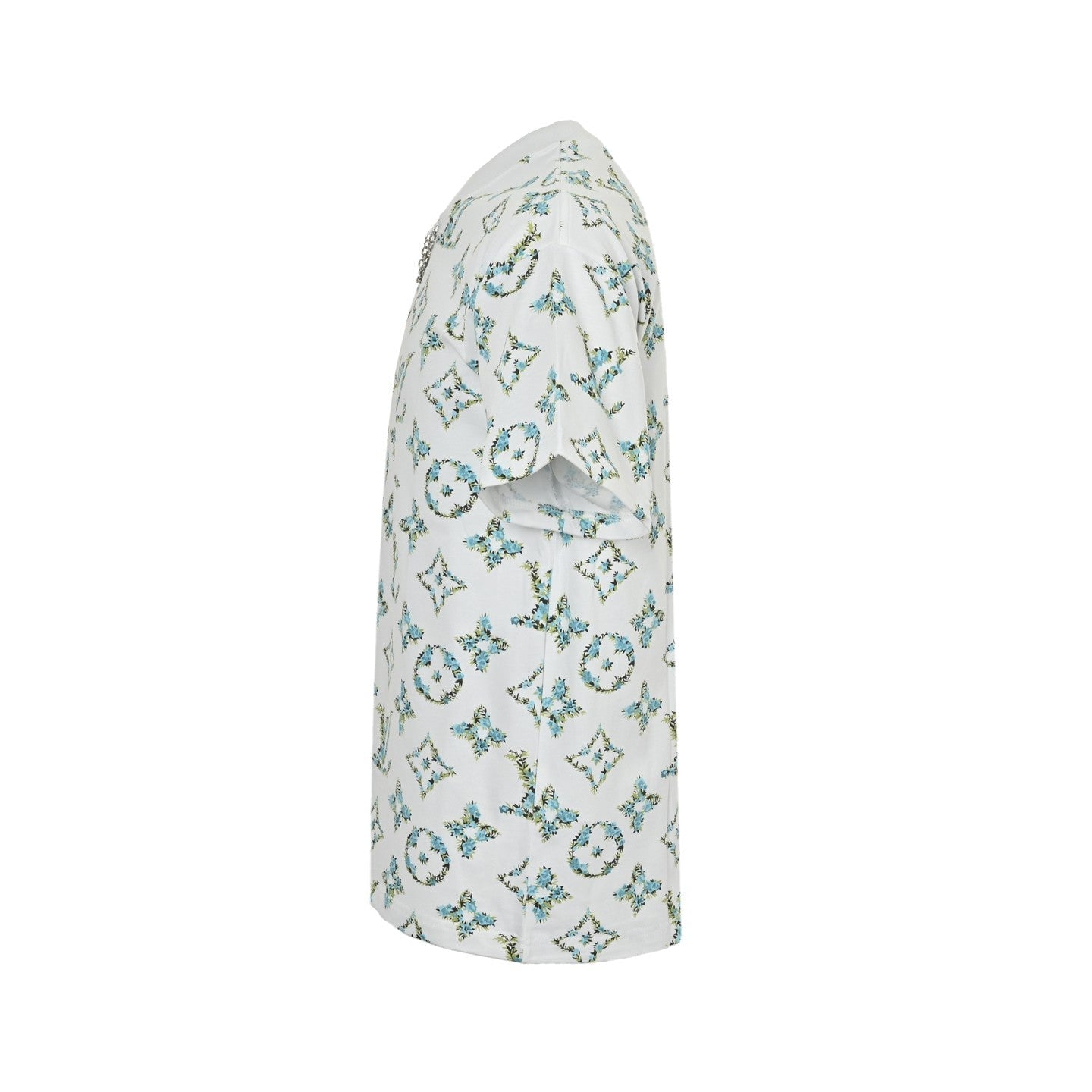 Oversize-T-Shirt mit botanischem Monogramm-Print