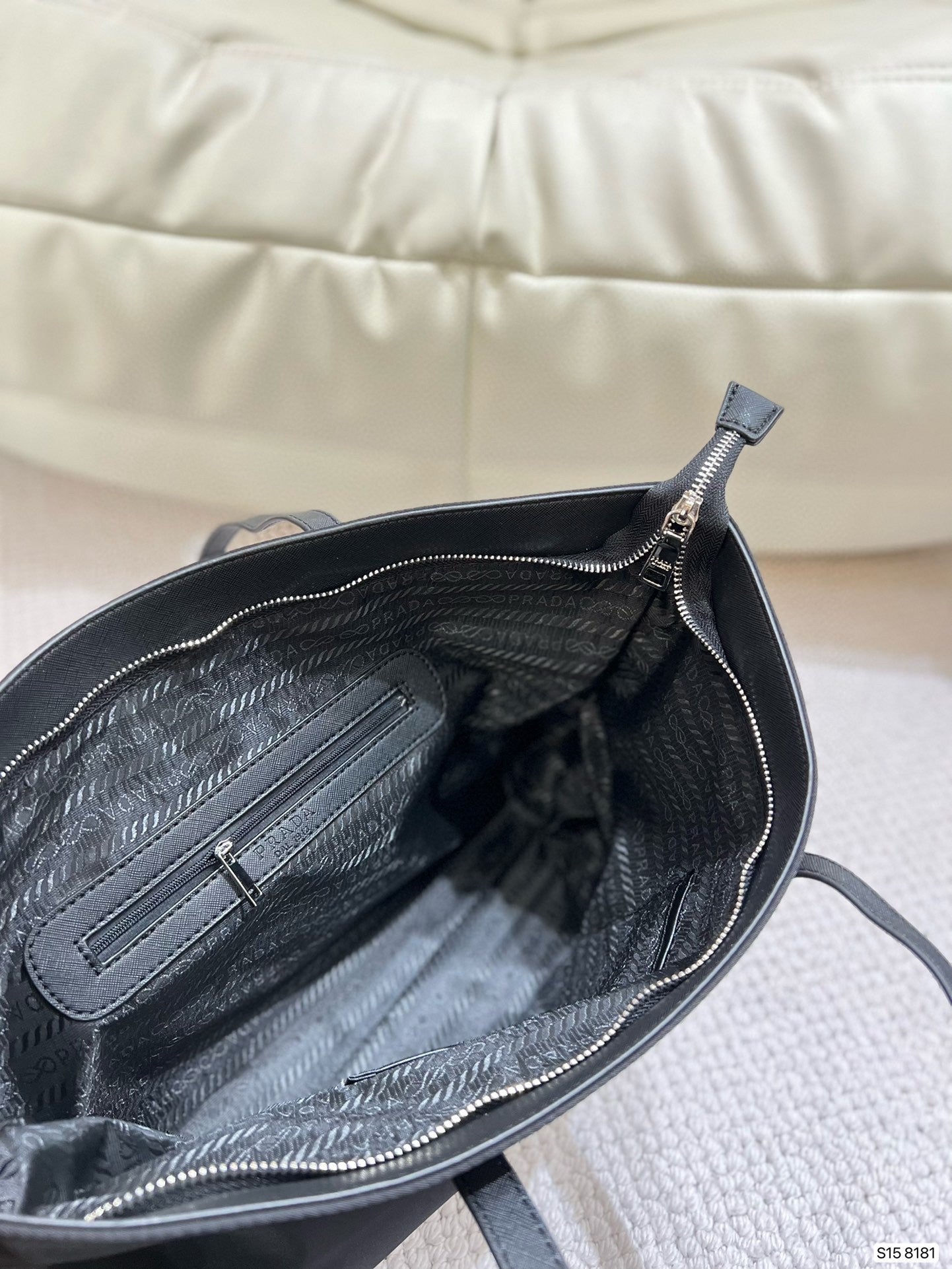 Black Nylon Tote with Detachable Organizer Set