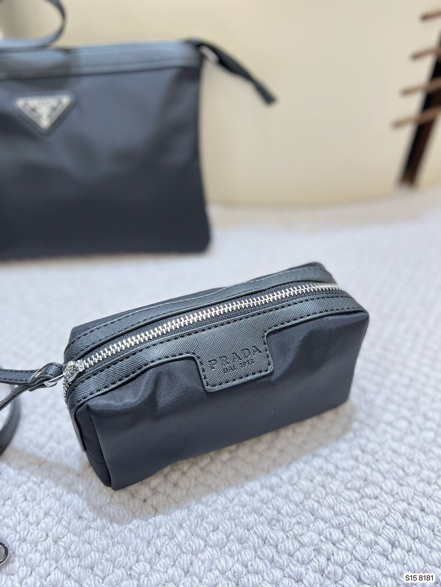 Black Nylon Tote with Detachable Organizer Set