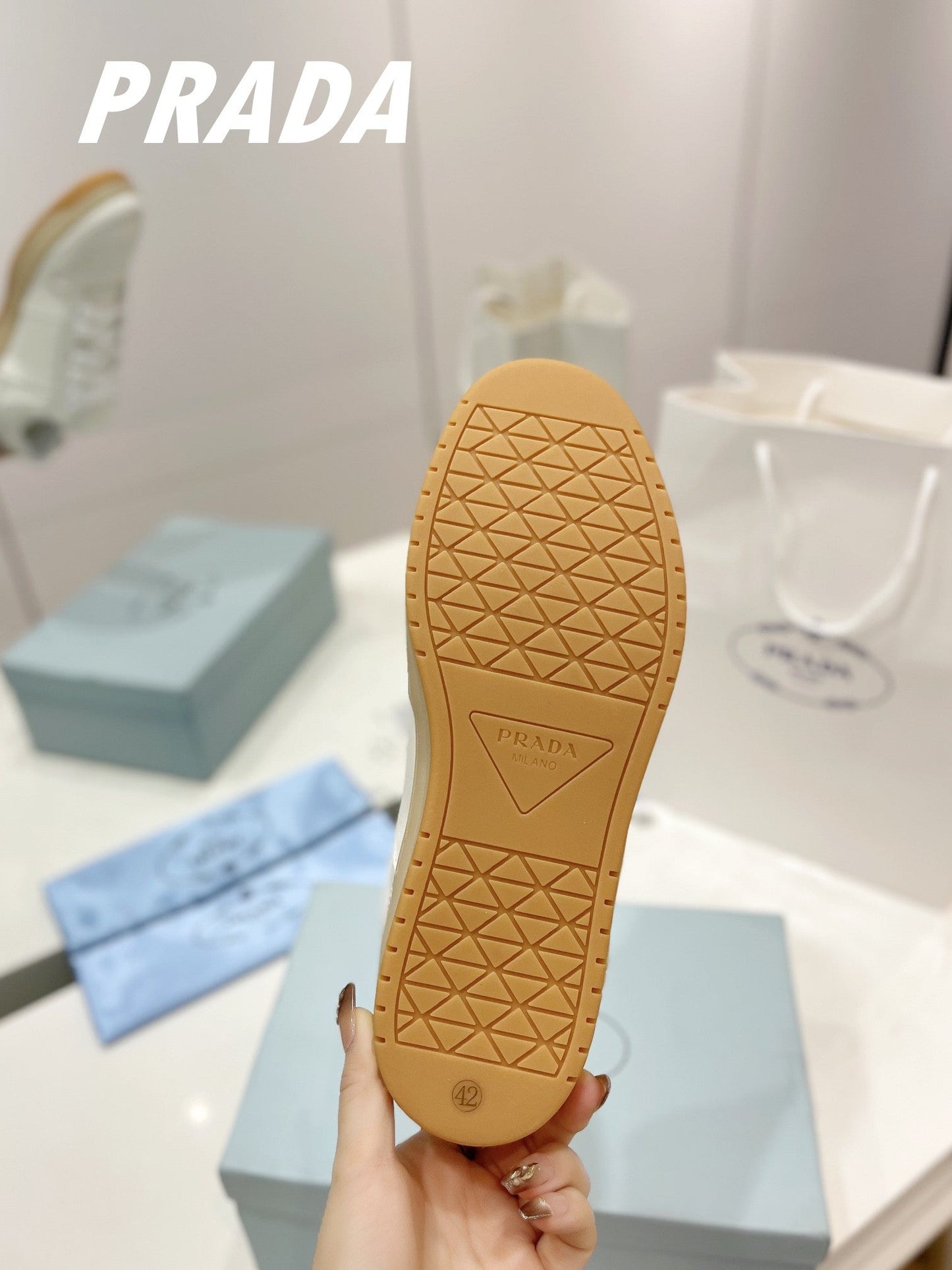 Gold-Accent Leather Retro Sneakers