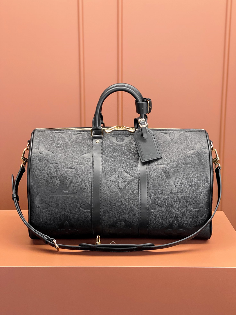 Keepall Bandoulière 45 Monogram Empreinte Leder
