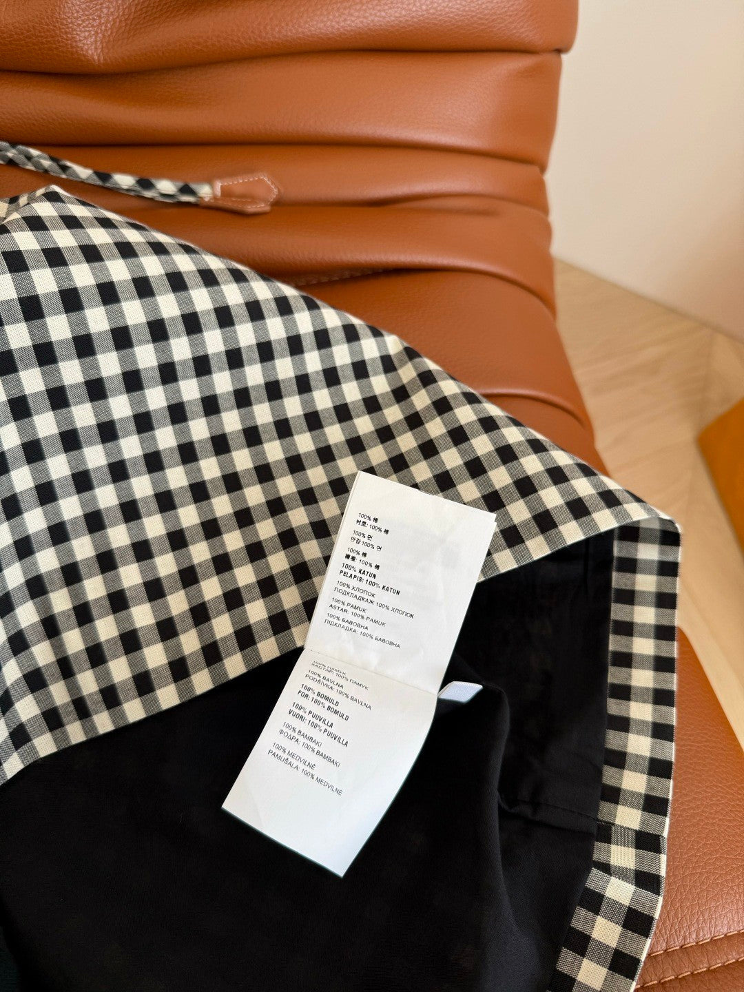 Black & White Gingham Slip Dress