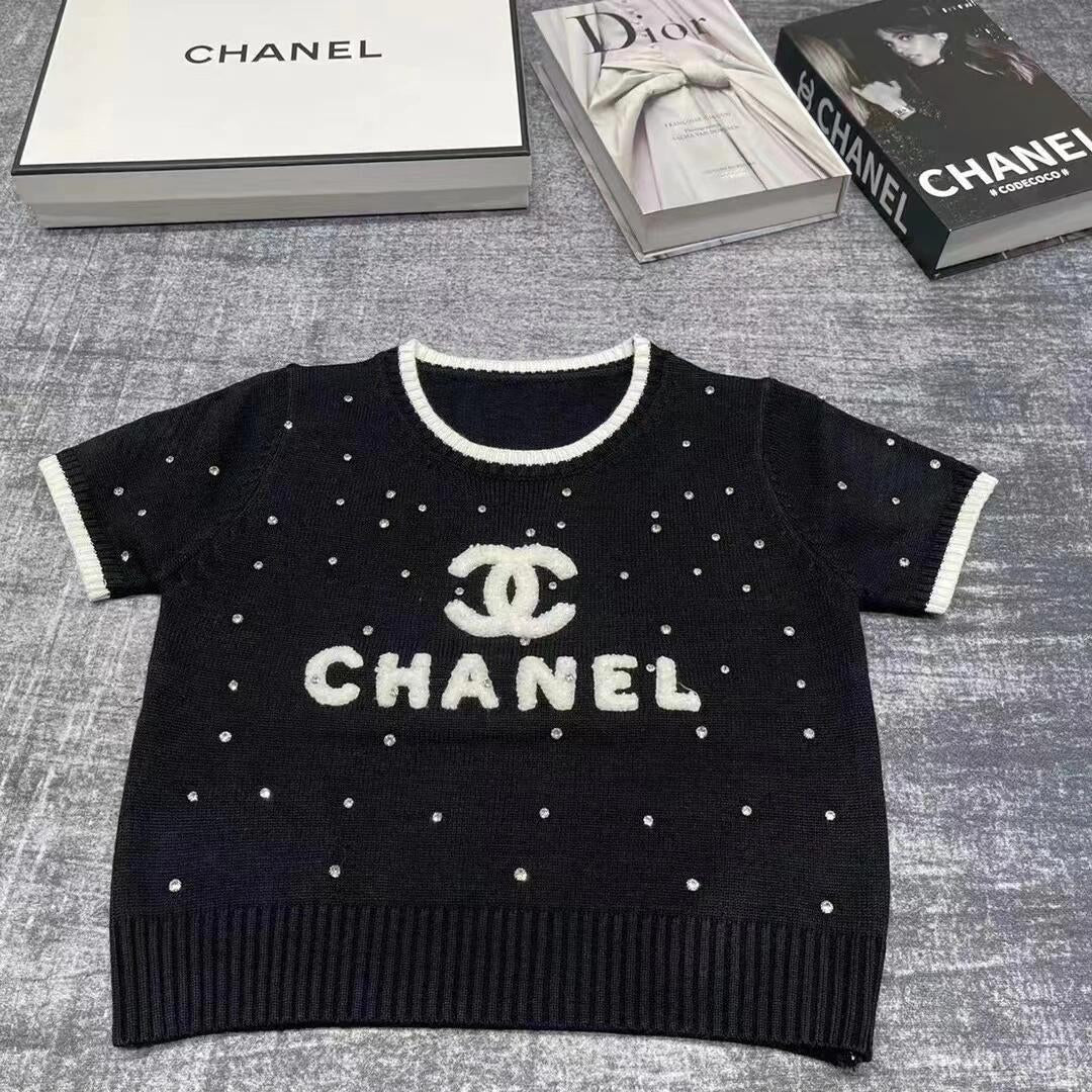 Gestricktes Crop-Top