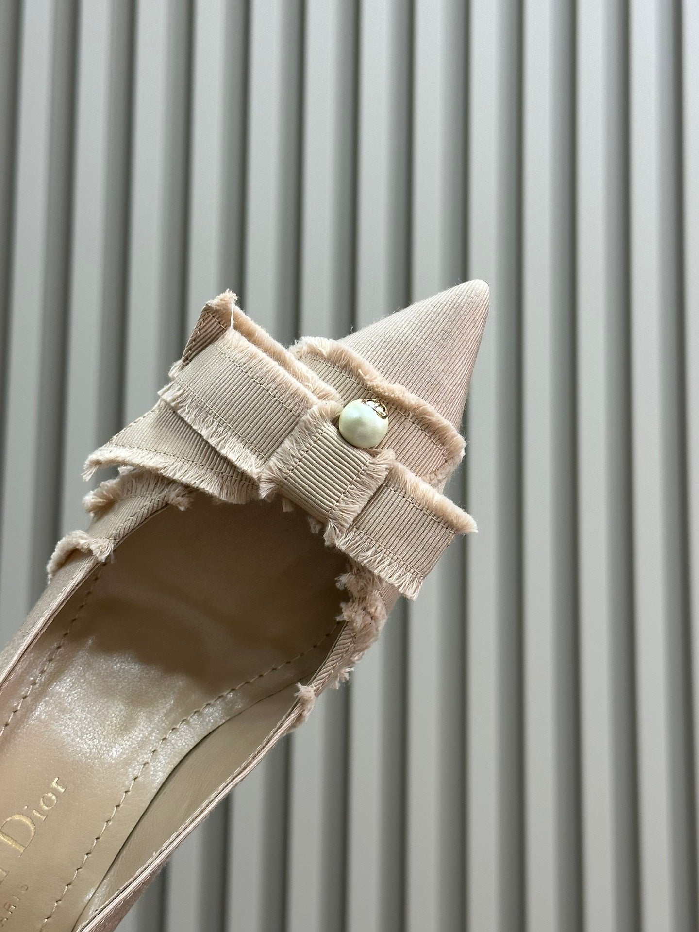 24ss nouvelle arrivée~ cd home bow 🎀 petites chaussures à talon chat perle