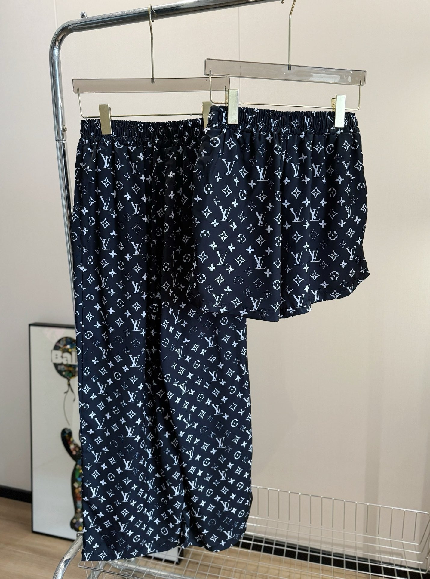Pantalon large en acétate