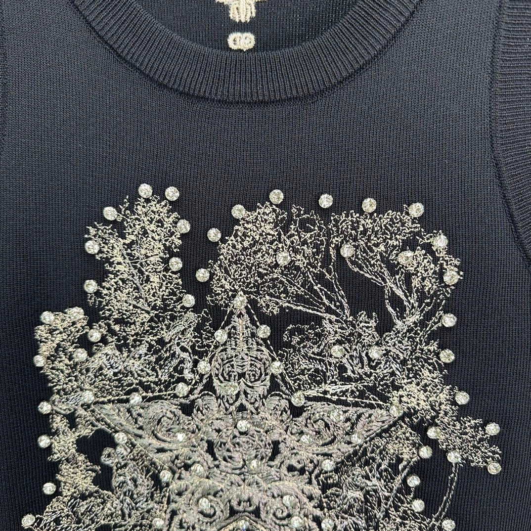 Gilet brodé de perles