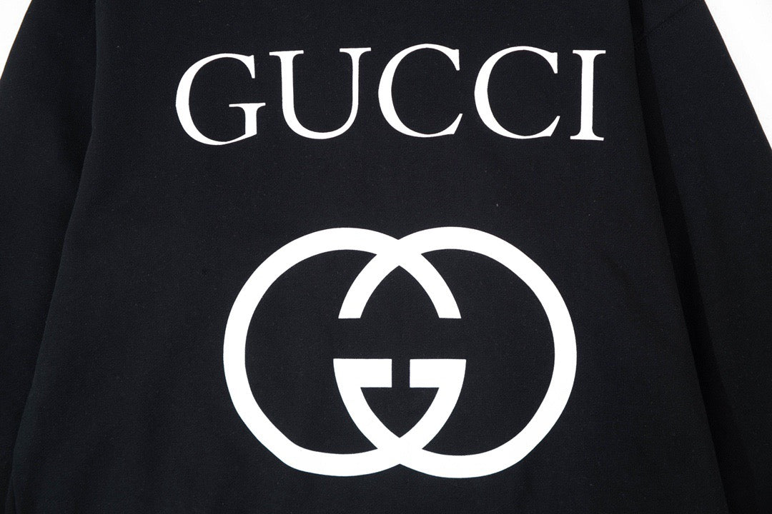 Sweat-shirt à capuche de style classique avec imprimé G entrelacé surdimensionné