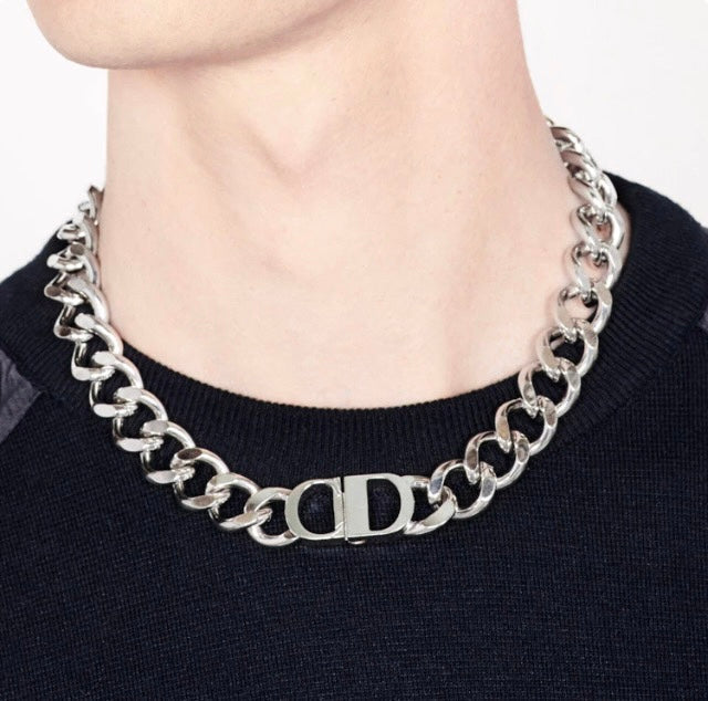 limitierte klobige Halskette aus Sterlingsilber