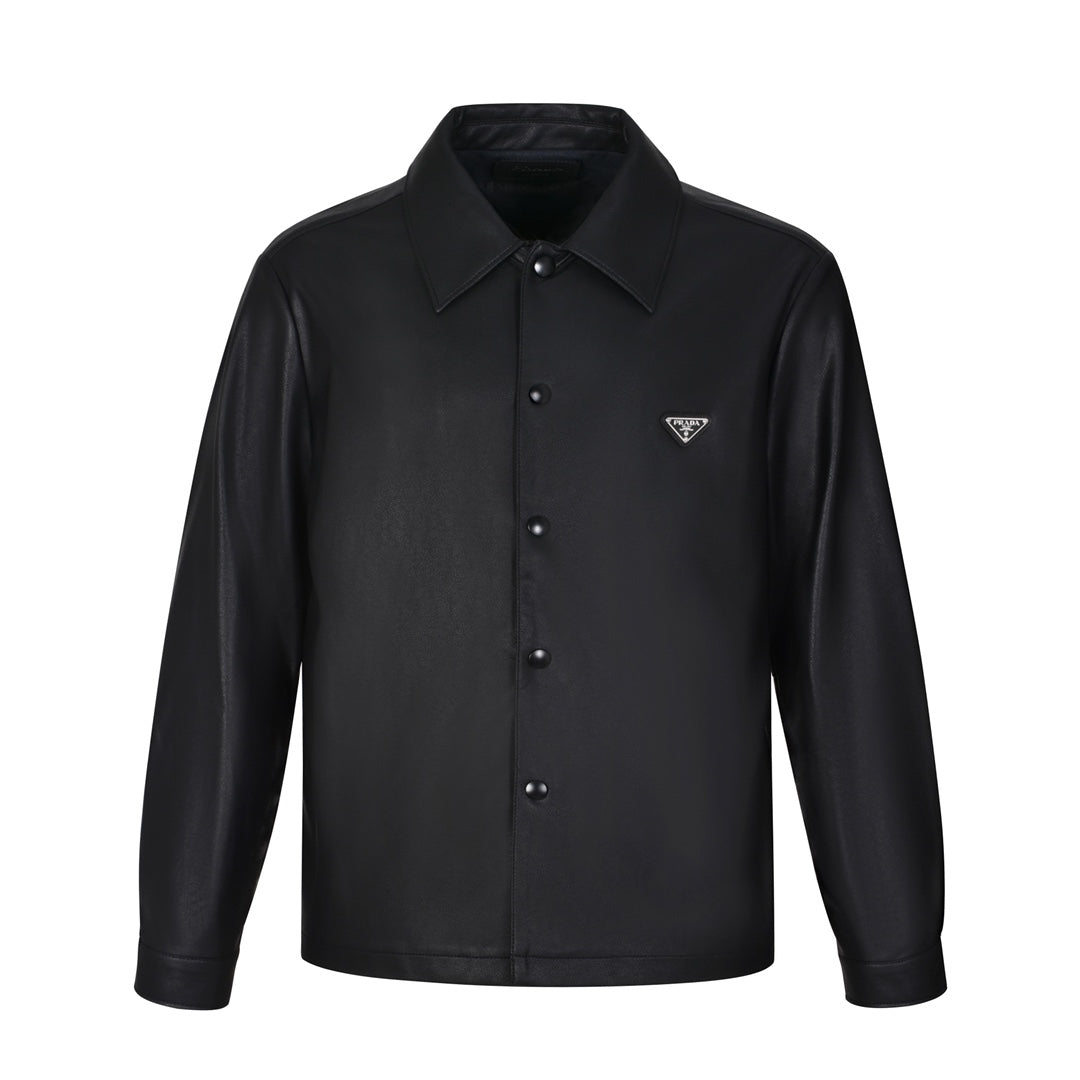 Veste triangulaire en cuir d'agneau