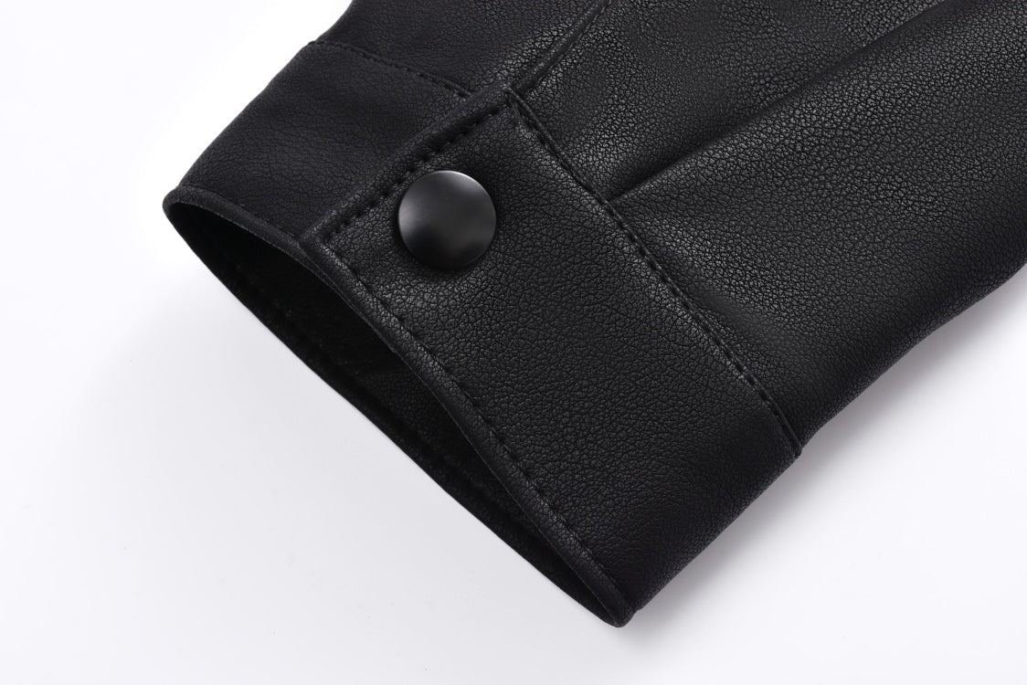 Veste triangulaire en cuir d'agneau