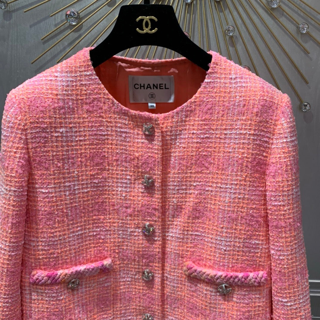 Veste à carreaux rouge pastèque