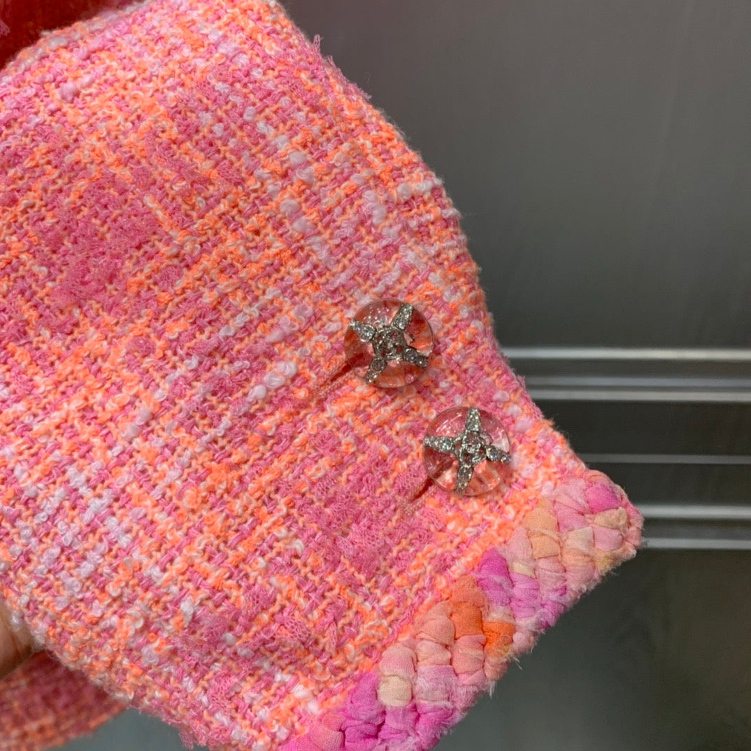 Veste à carreaux rouge pastèque