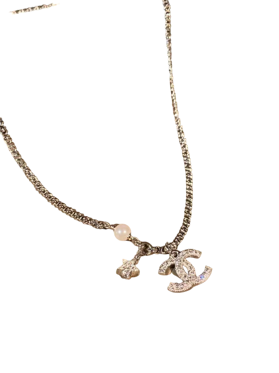 Neue Diamantkette mit Stern und Logo