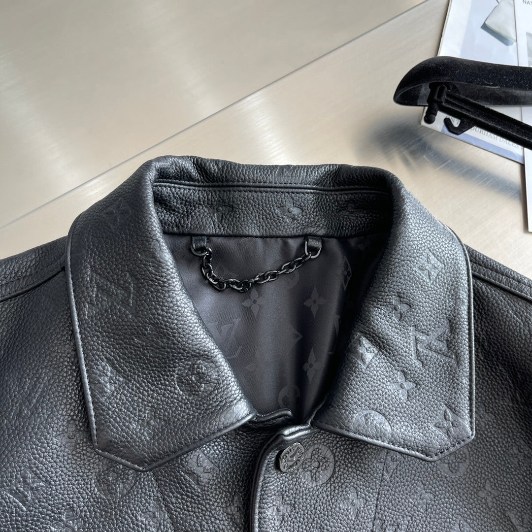 Veste en cuir automne et hiver