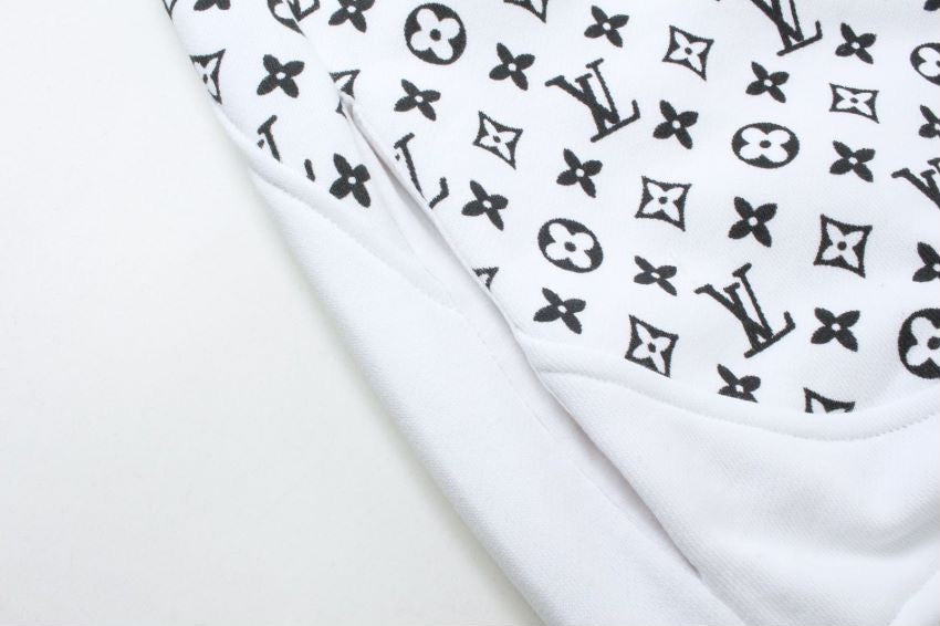 Presbyopisches Patchwork-Kapuzensweatshirt