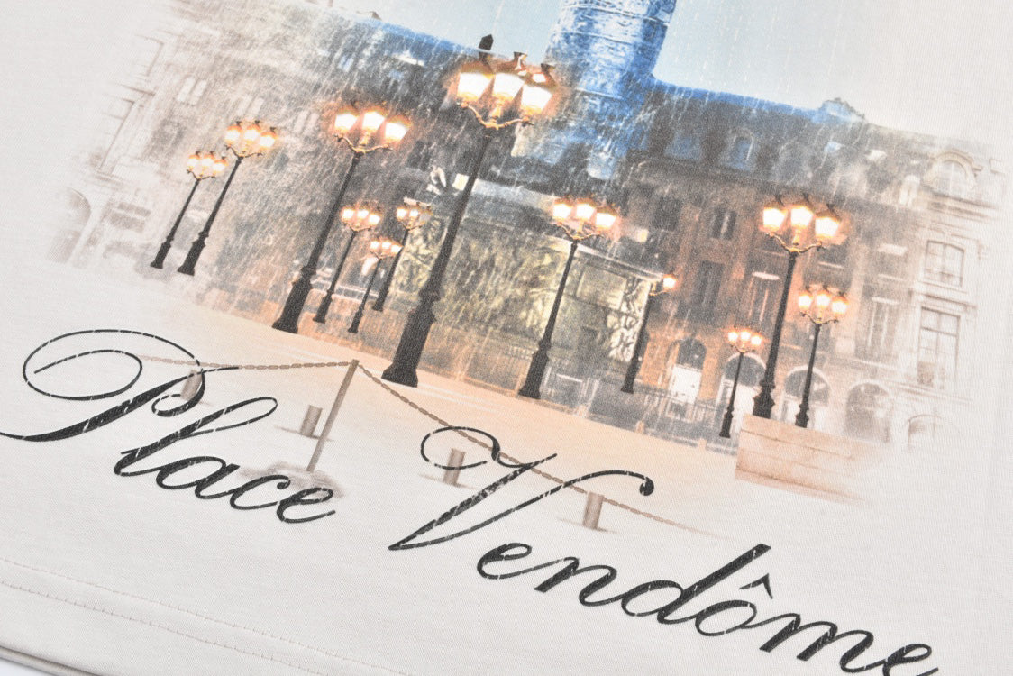 Manches courtes à imprimé phare Vogue