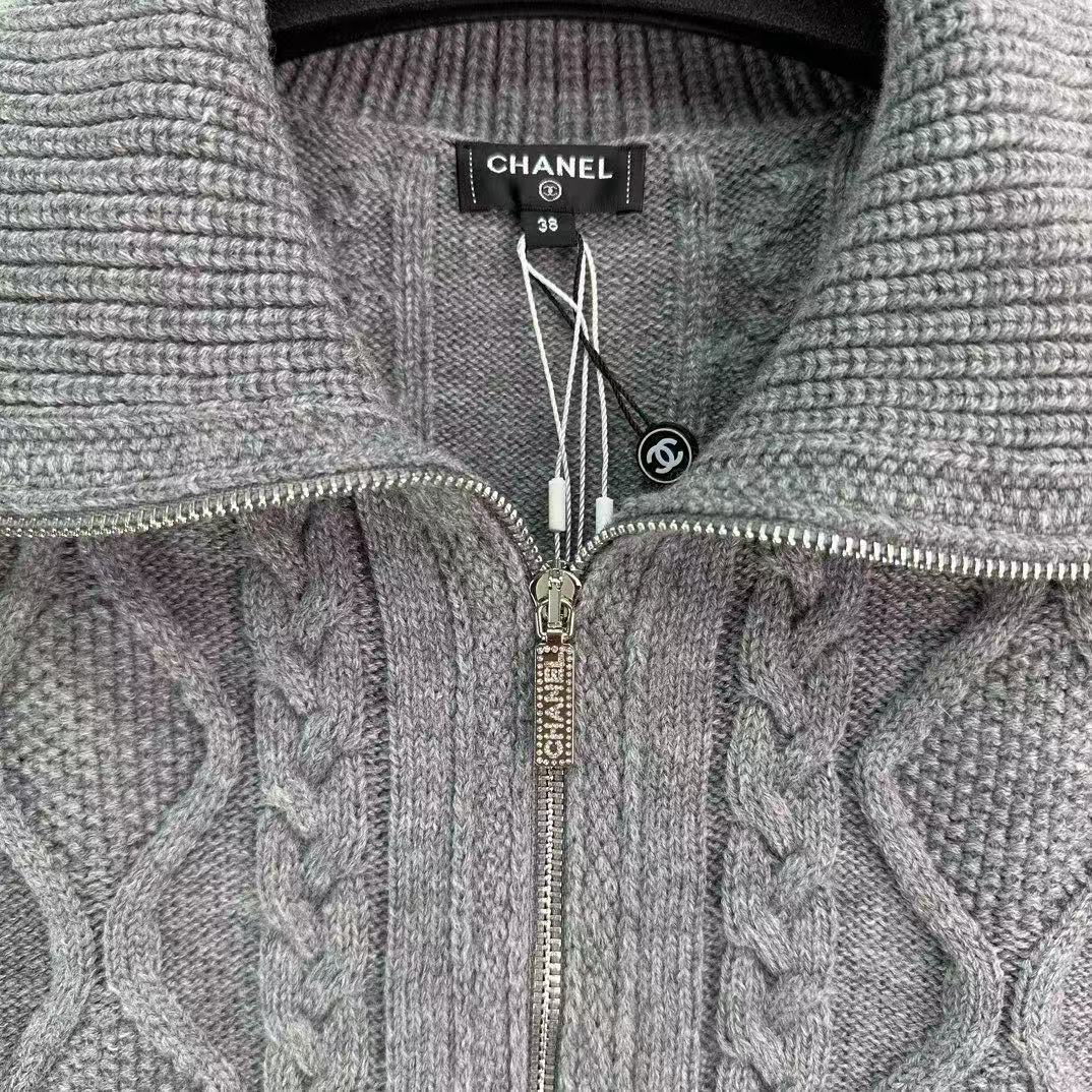 Kaschmirmantel mit Doppelreißverschluss-Design