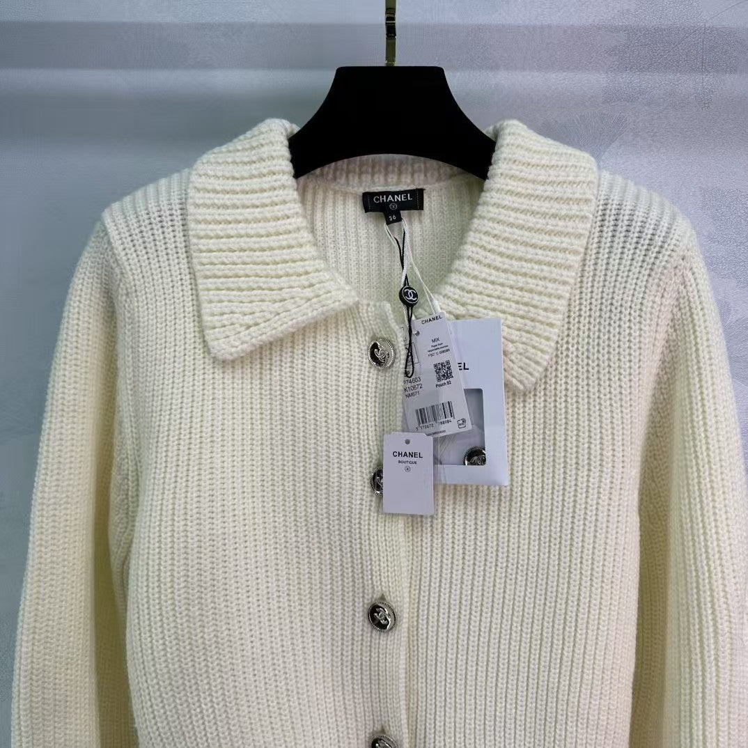 Cardigan tricoté épais et paresseux à revers pour l'automne et l'hiver