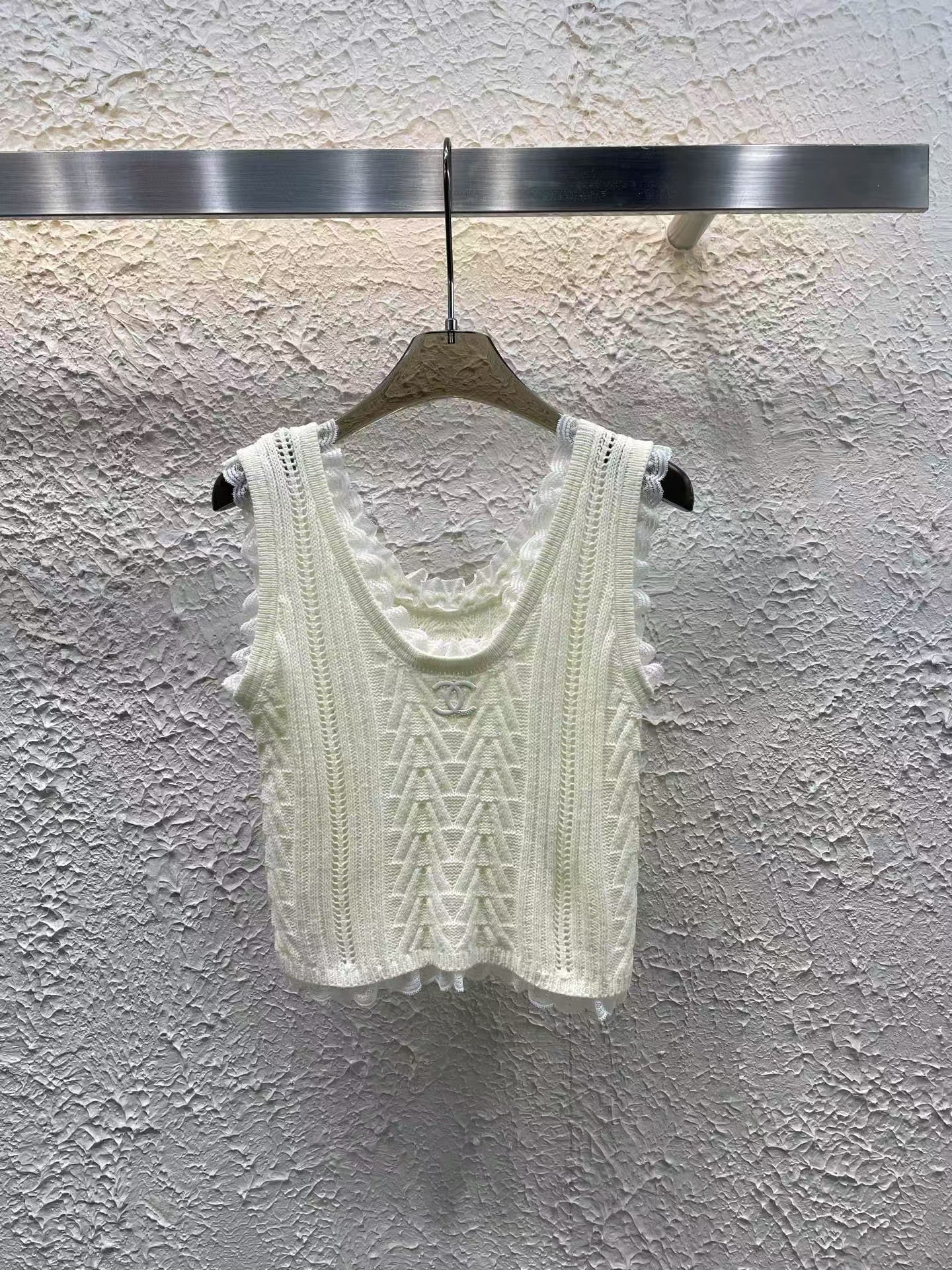 25 nouveaux gilets tricotés à coutures en dentelle de printemps