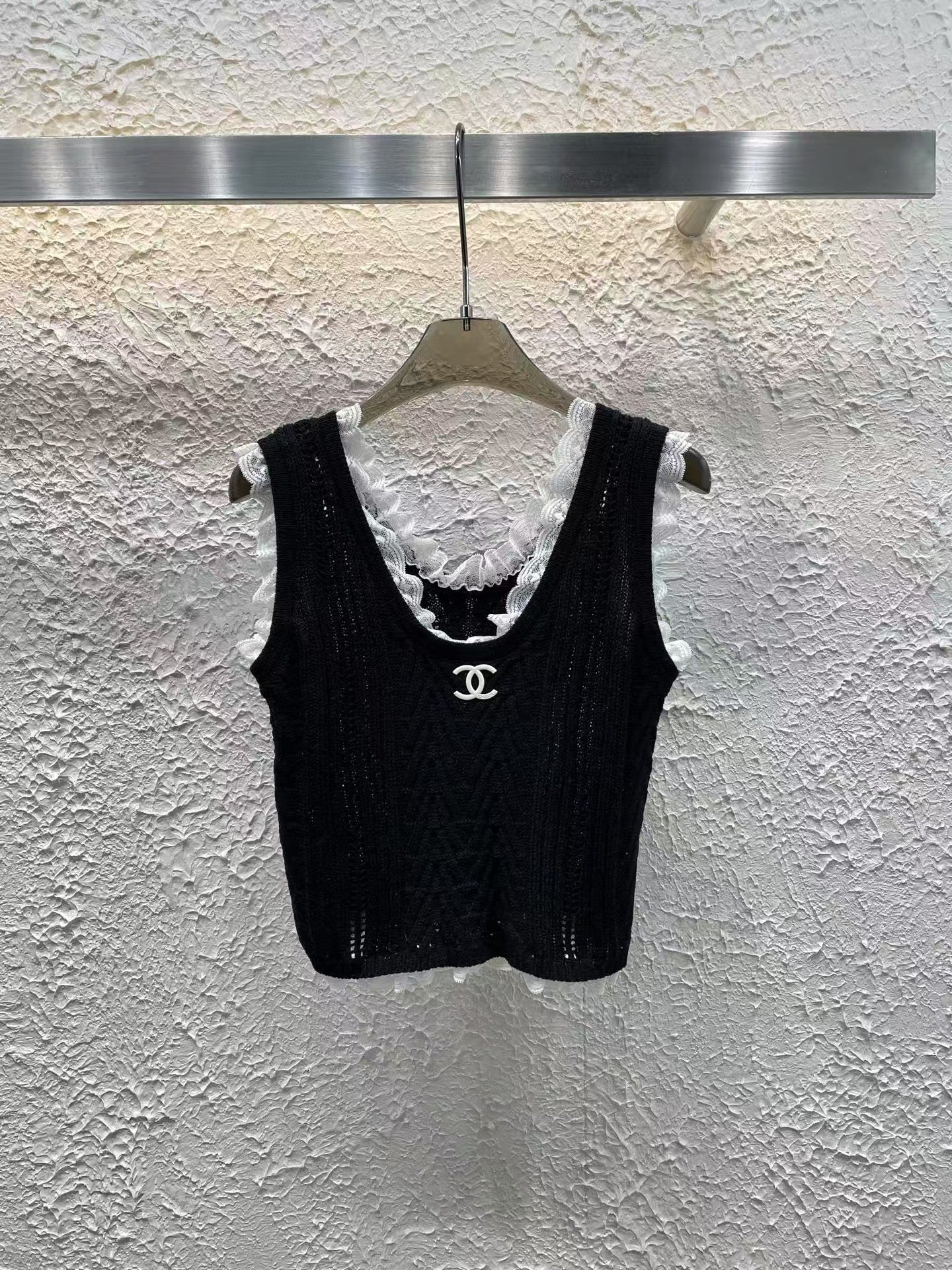 25 nouveaux gilets tricotés à coutures en dentelle de printemps