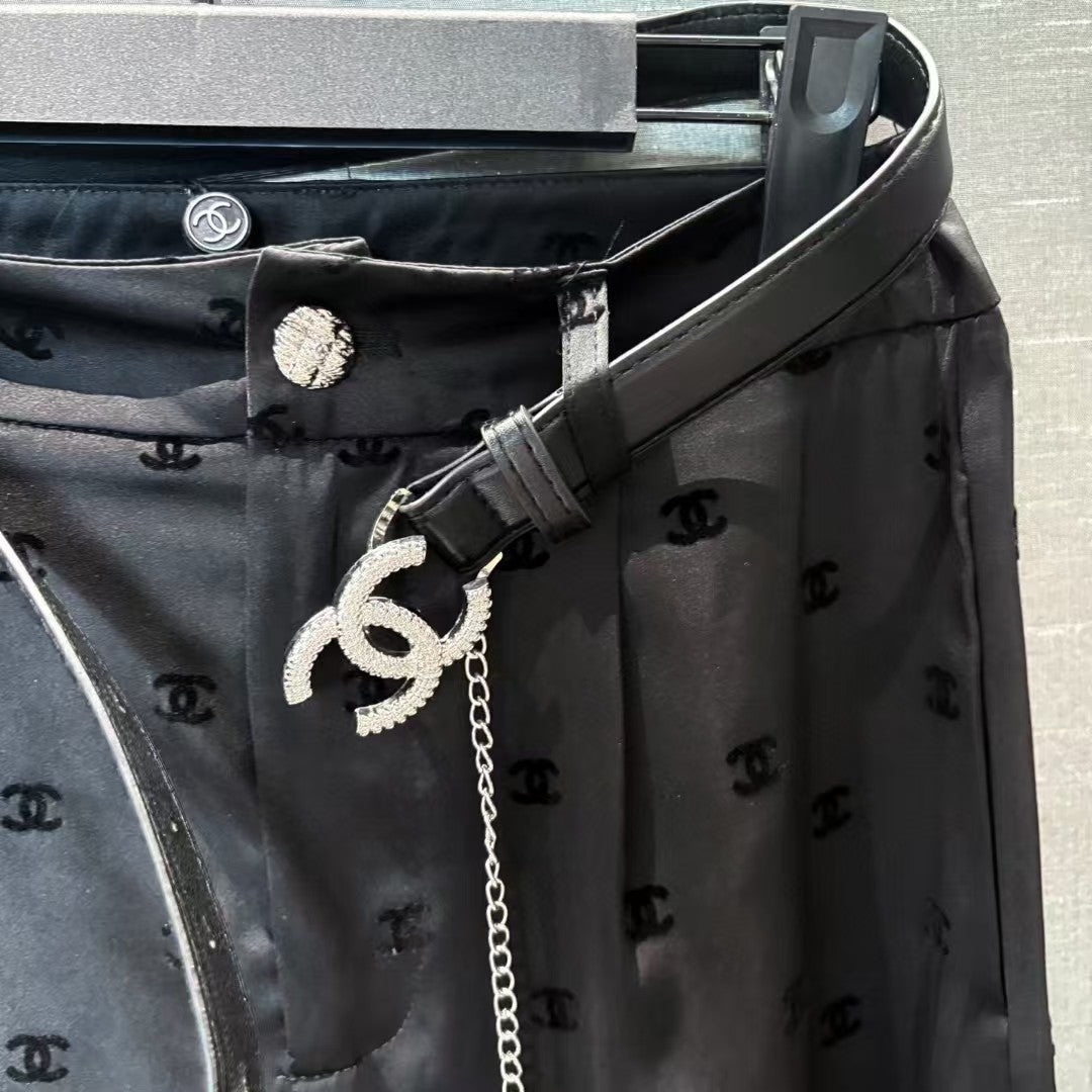 Trainingshose mit geradem Bein und beflocktem Logo