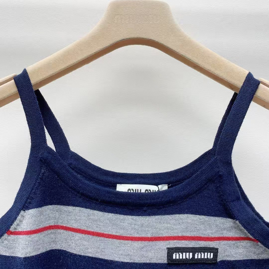 Gilet rayé à lettres 25ss