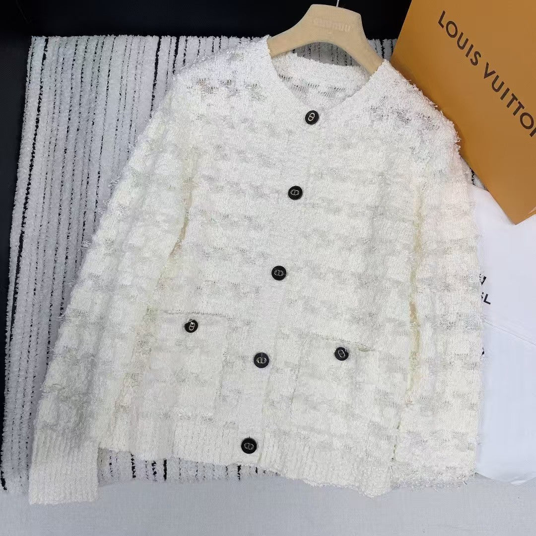 Cardigan tricoté boutonné personnalisé 25ss