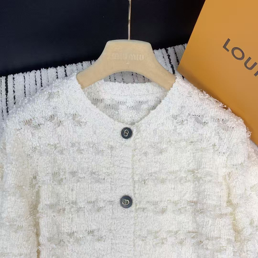 Cardigan tricoté boutonné personnalisé 25ss