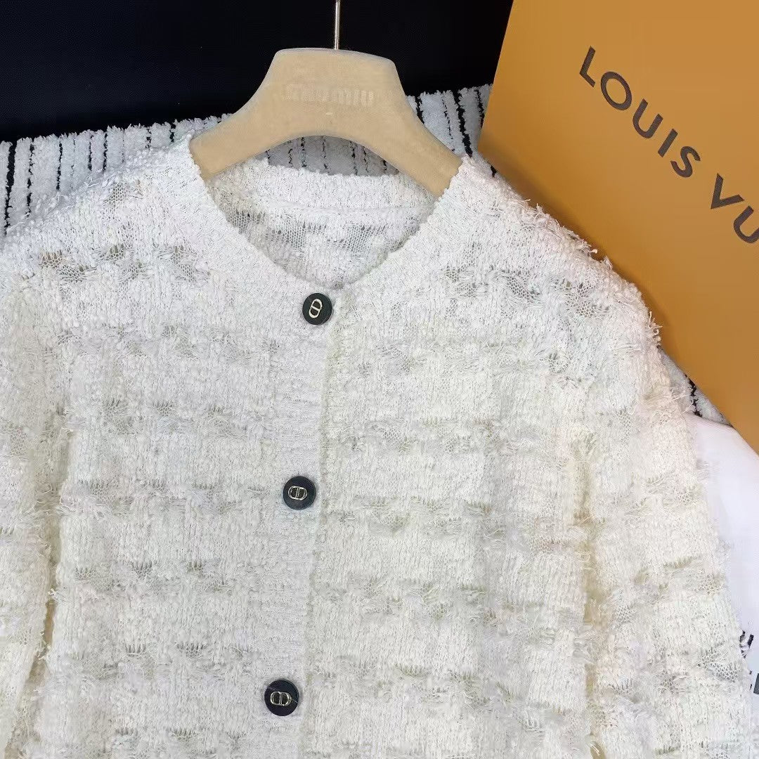 Cardigan tricoté boutonné personnalisé 25ss