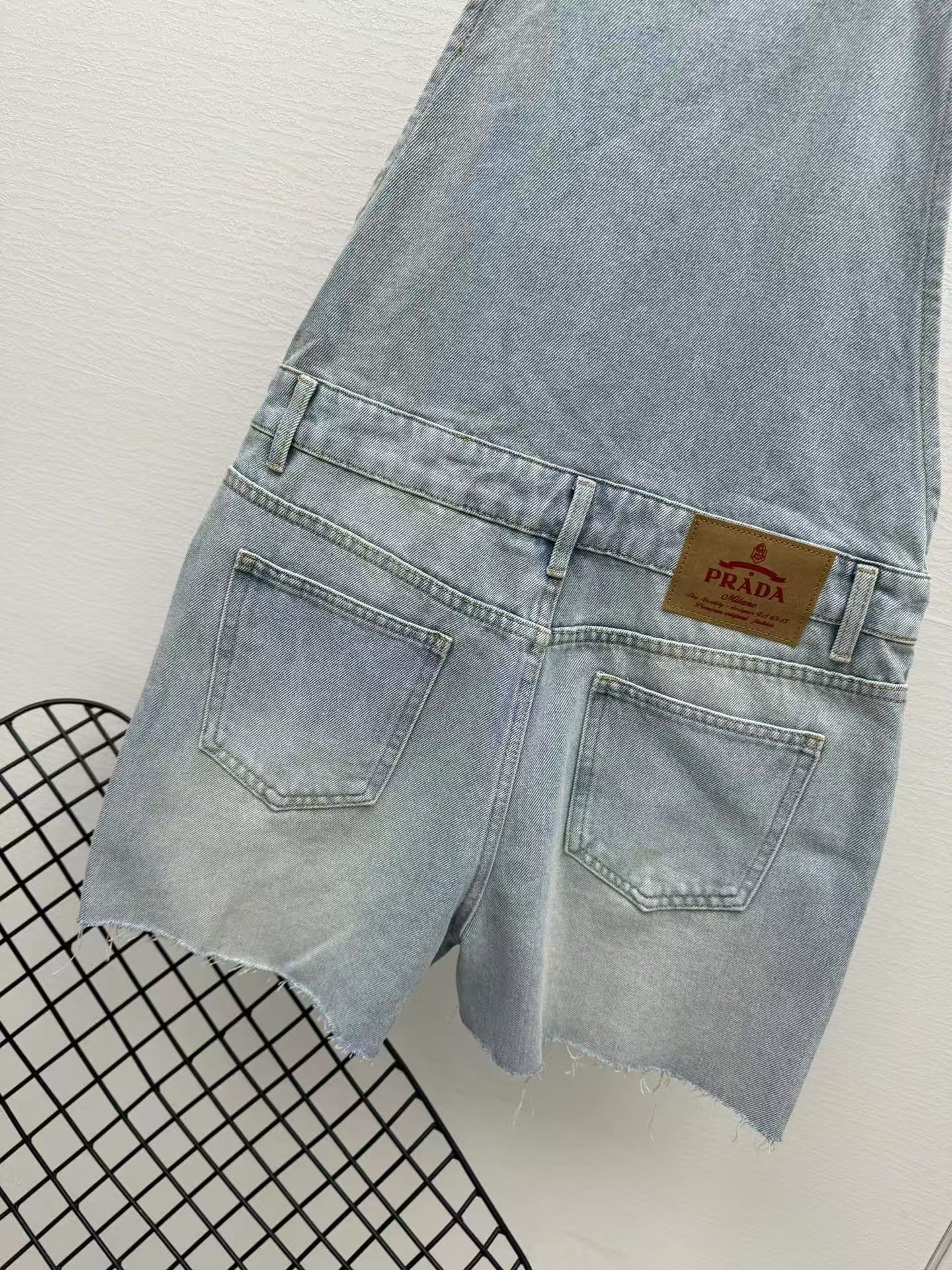 Salopette ample en denim bleu 25ss