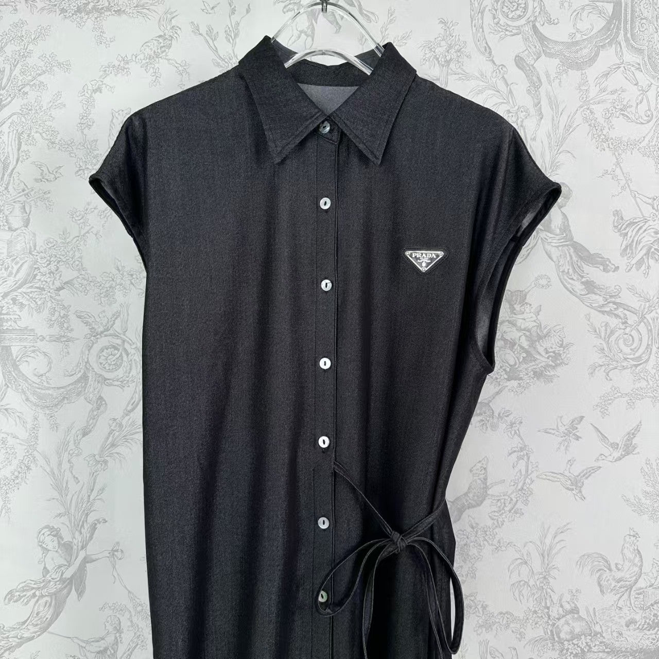 25 Frühes Frühlings-Set aus Seiden-Denim-Bandage und Hose mit weitem Bein und elastischer Taille