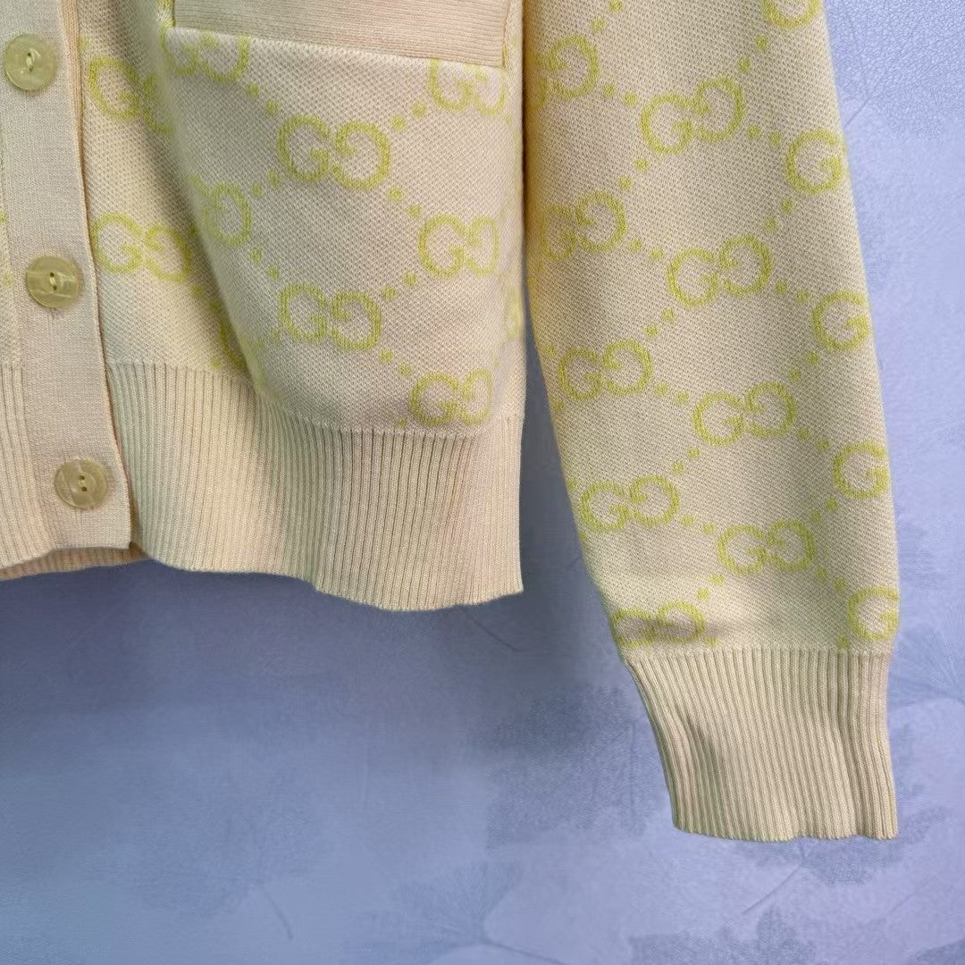 Jacquard-Strickcardigan mit Logo