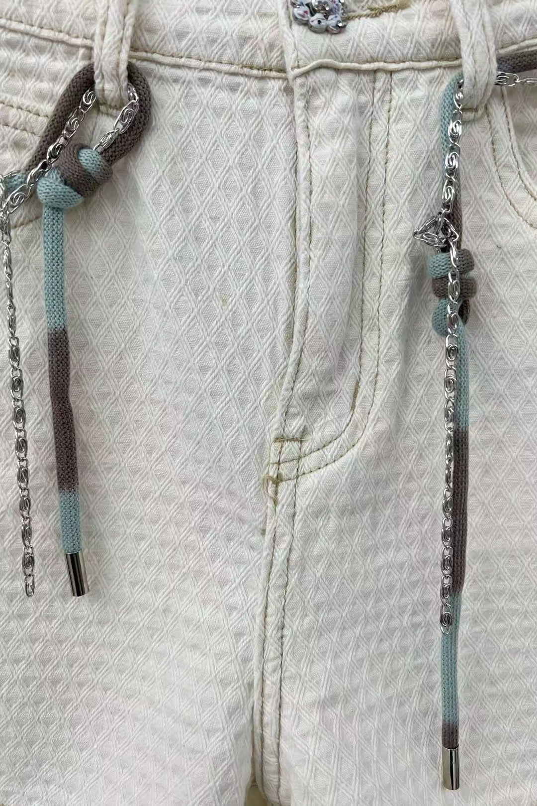 Jacquard-Shorts aus geflochtenem Seil