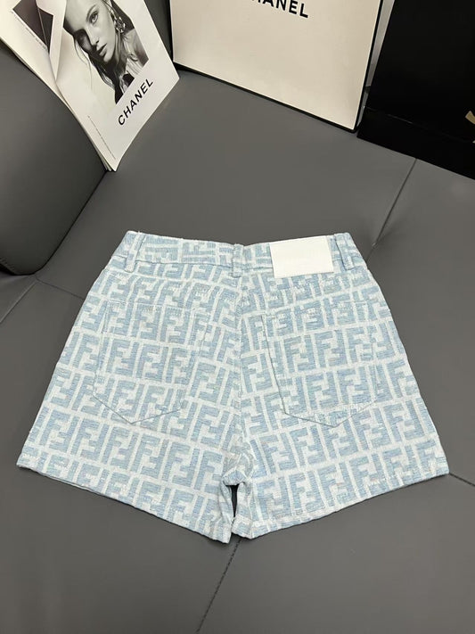 short jacquard imprimé all over