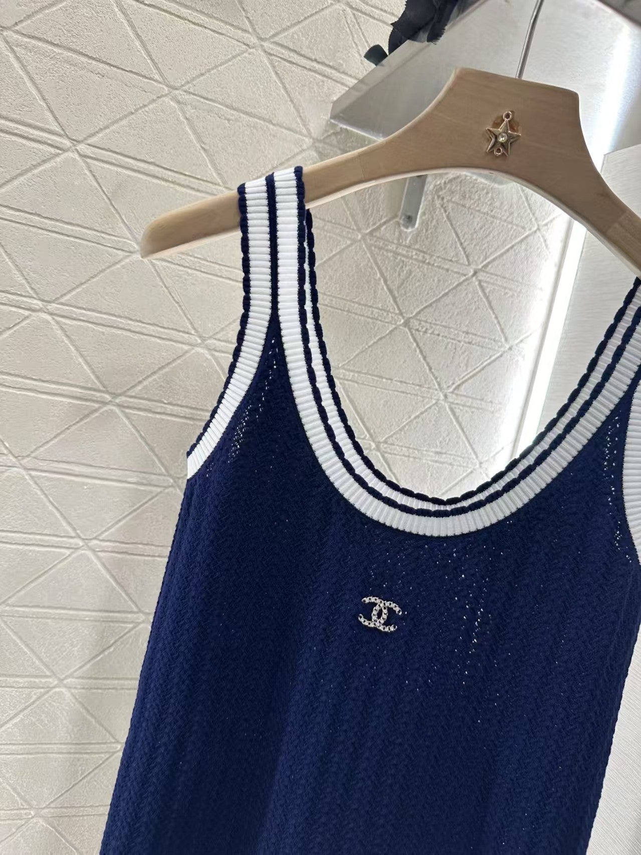 Bretelles tricotées contrastées