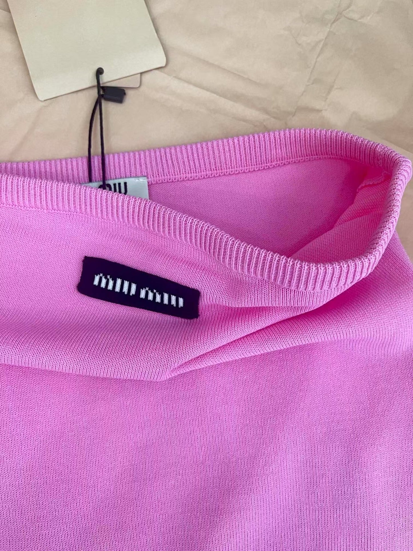 Jacquard-Tube-Top mit Schriftzug