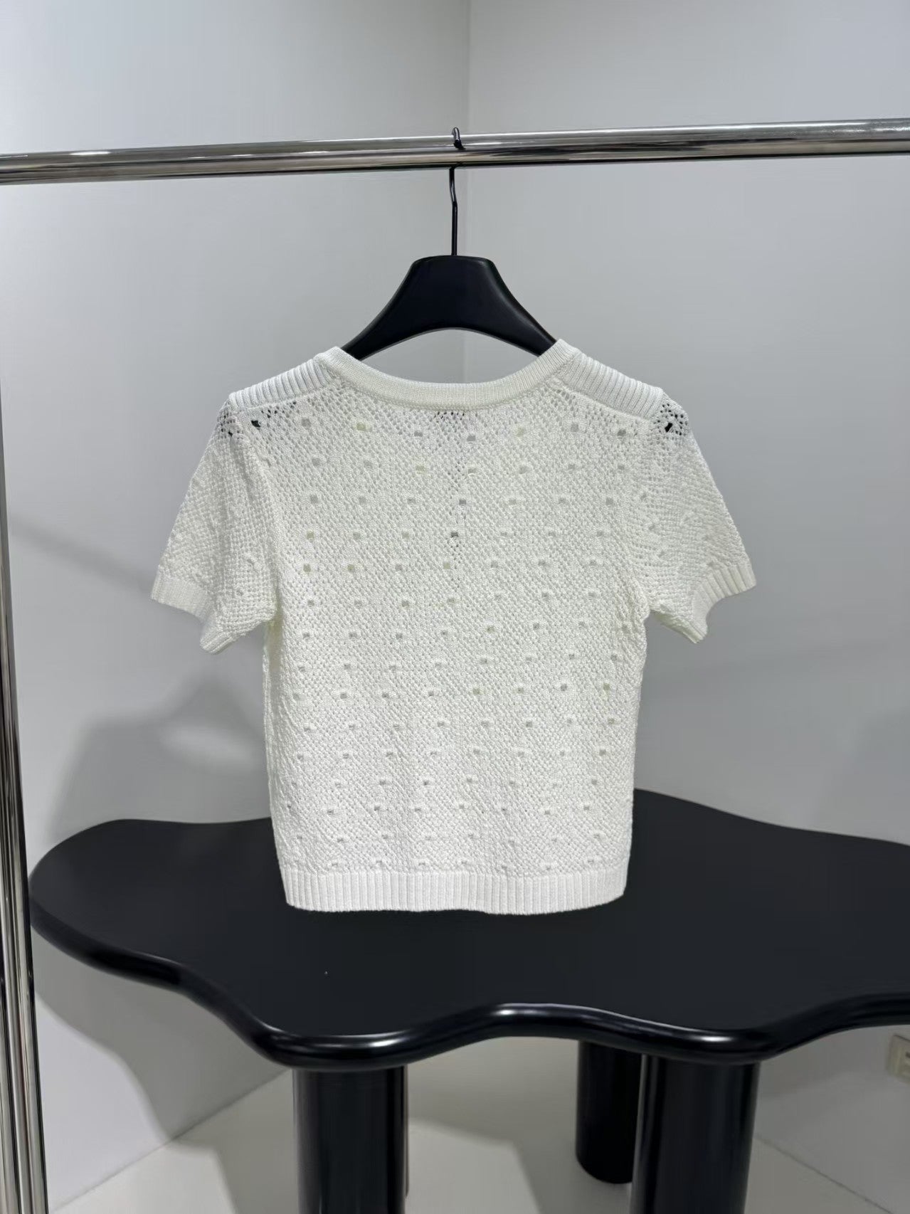 Manches courtes creuses en laine